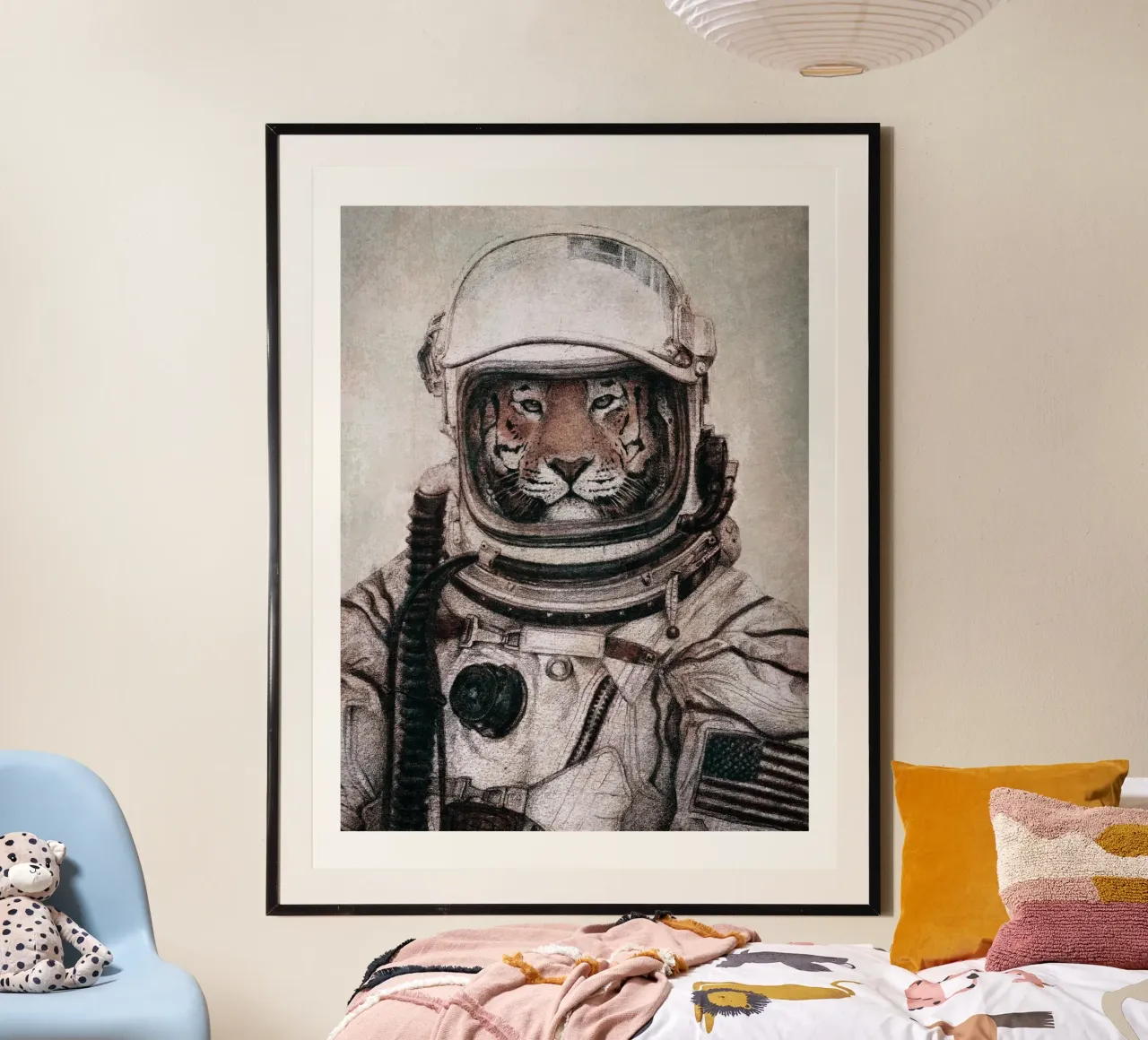 Apollo il gatto maestoso poster con telaio in plastica da mikekoubou