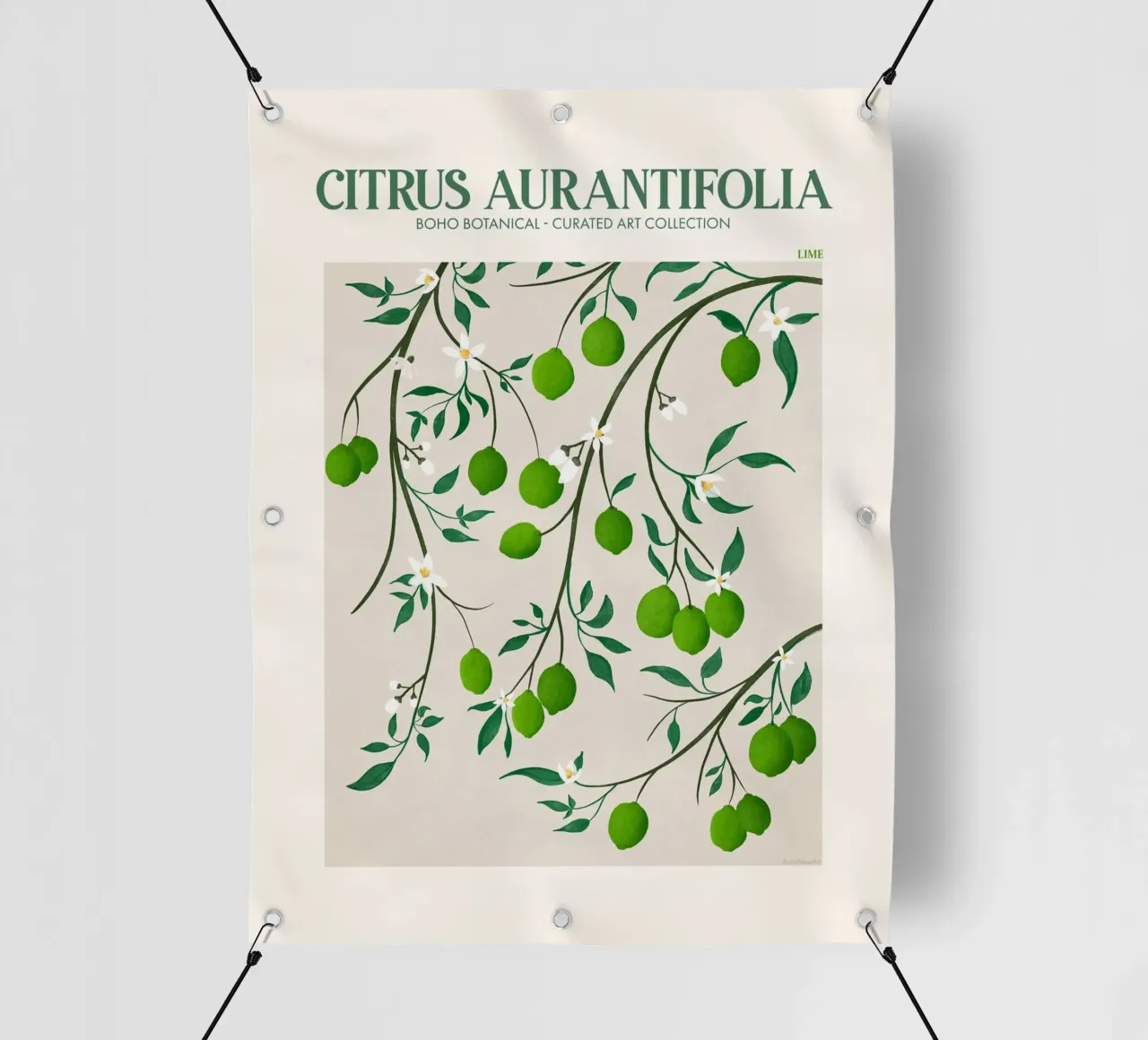 Emel Tunaboylu - Mercato della frutta Lime telo in pvc da The Artcircle