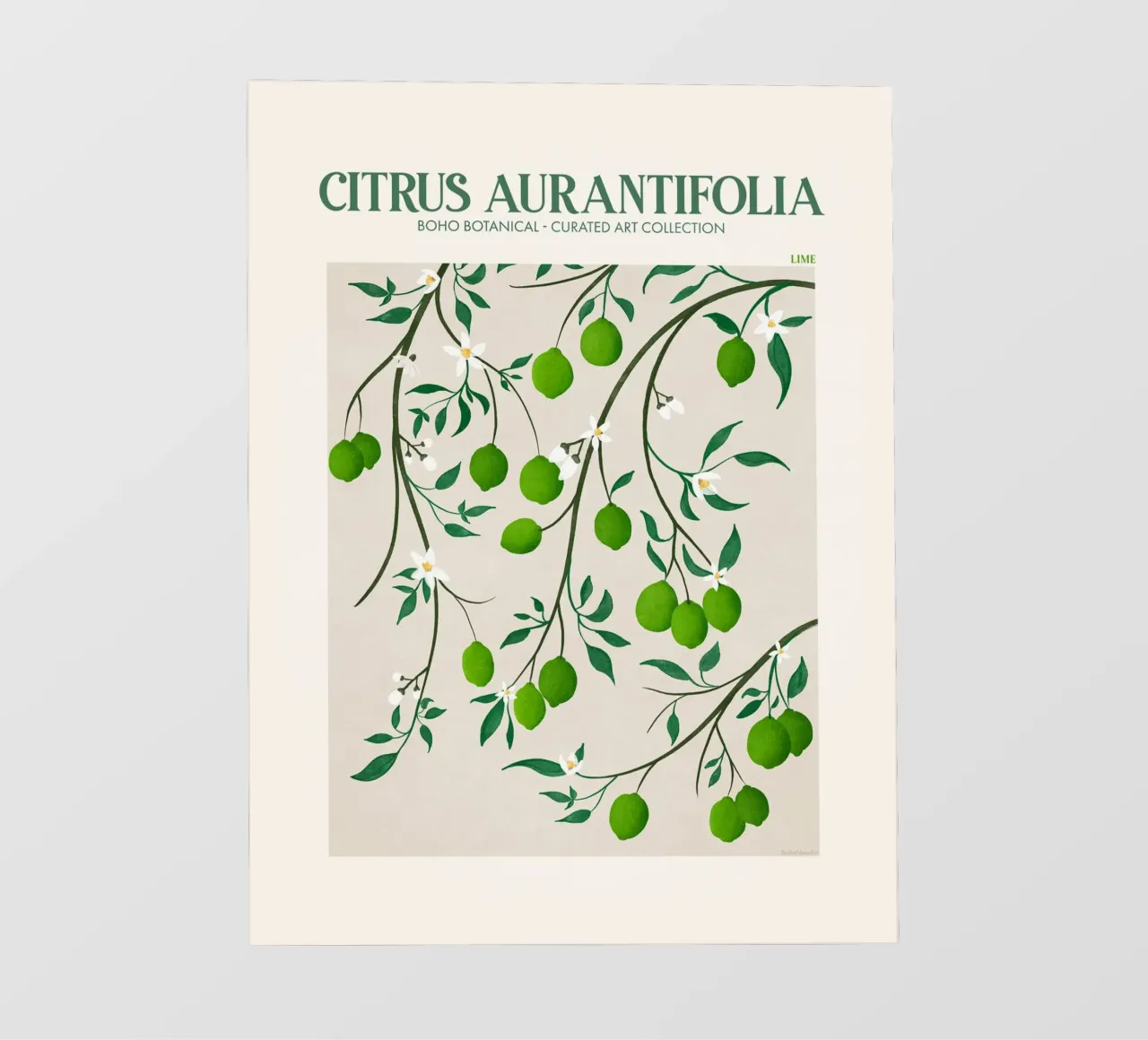 Emel Tunaboylu - Mercato della frutta Lime telo in pvc da The Artcircle