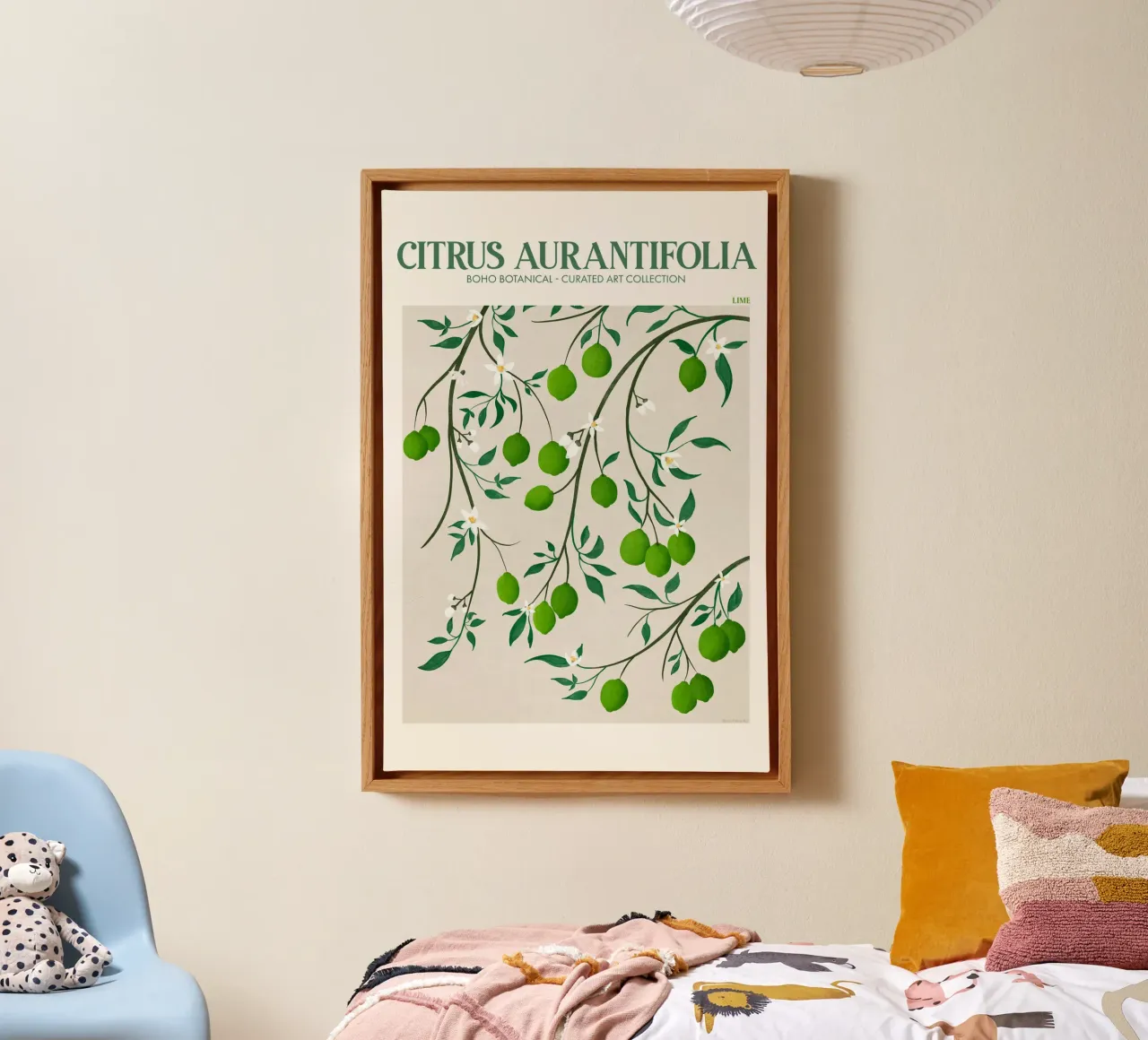 Emel Tunaboylu - Mercato della frutta Lime tela con Cornice a cassetta da The Artcircle