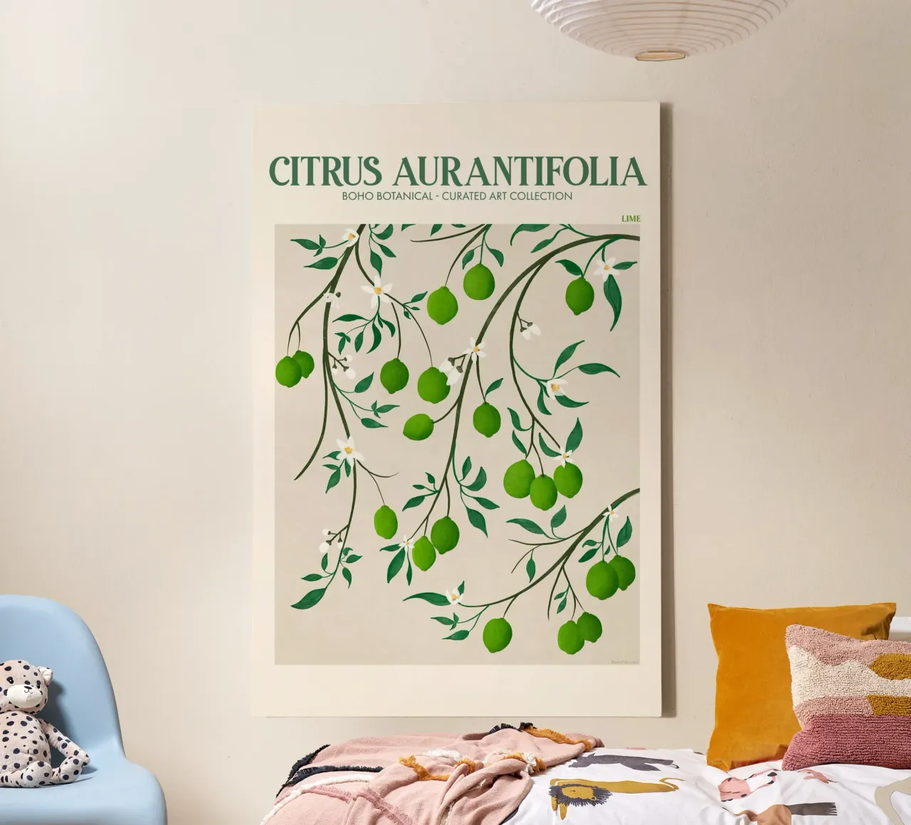 Emel Tunaboylu - Mercato della frutta Lime tela con Cornice a cassetta da The Artcircle