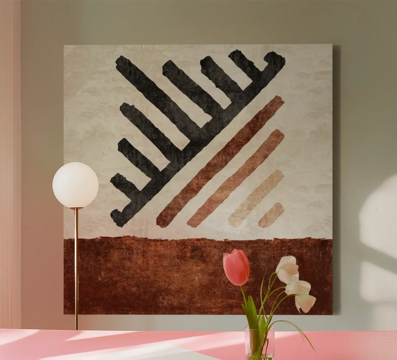 Emel Tunaboylu - Geometrico 01 tela con Cornice a cassetta da The Artcircle