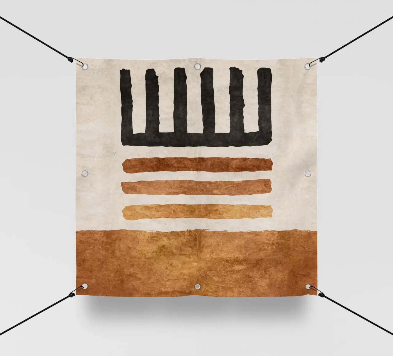 Emel Tunaboylu - Geometrico 02 telo in pvc da The Artcircle