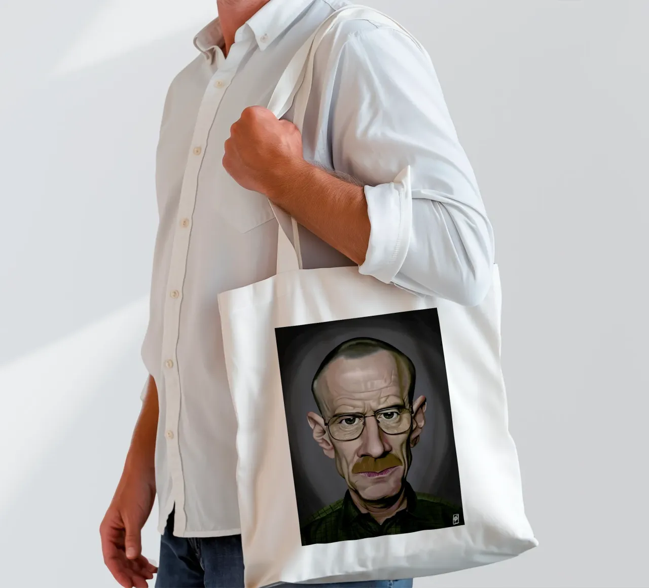 Bryan Cranston borsa in juta da Rob Art | Illustration