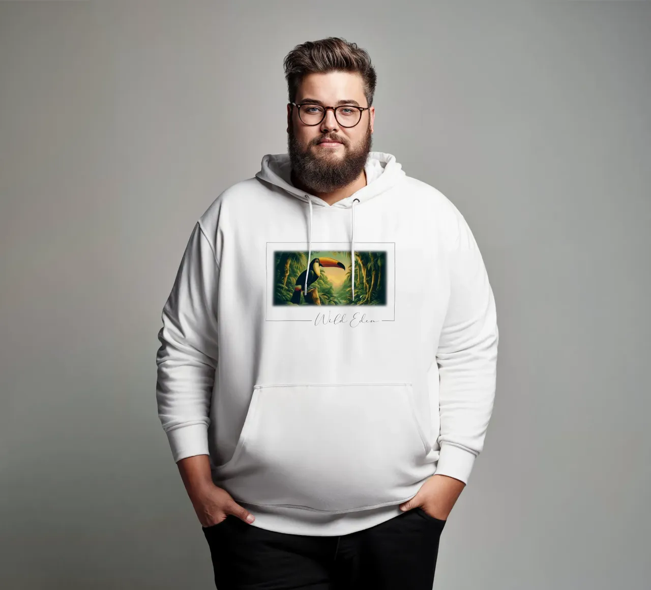 TOUCAN felpa con cappuccio da RUBIANT ART