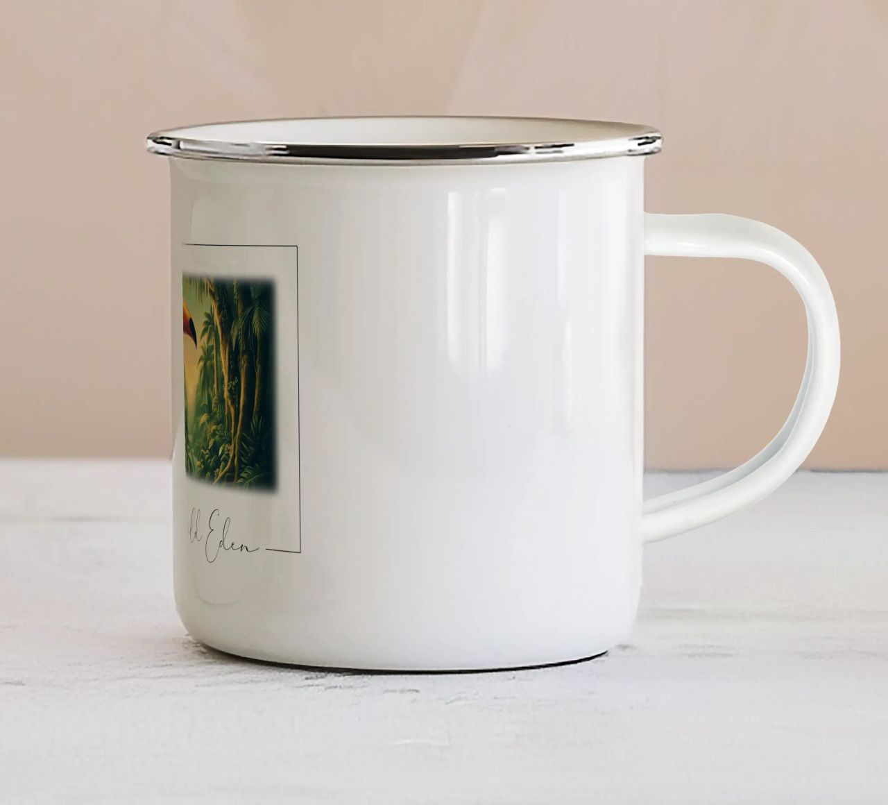 TOUCAN tazza in smalto da RUBIANT ART