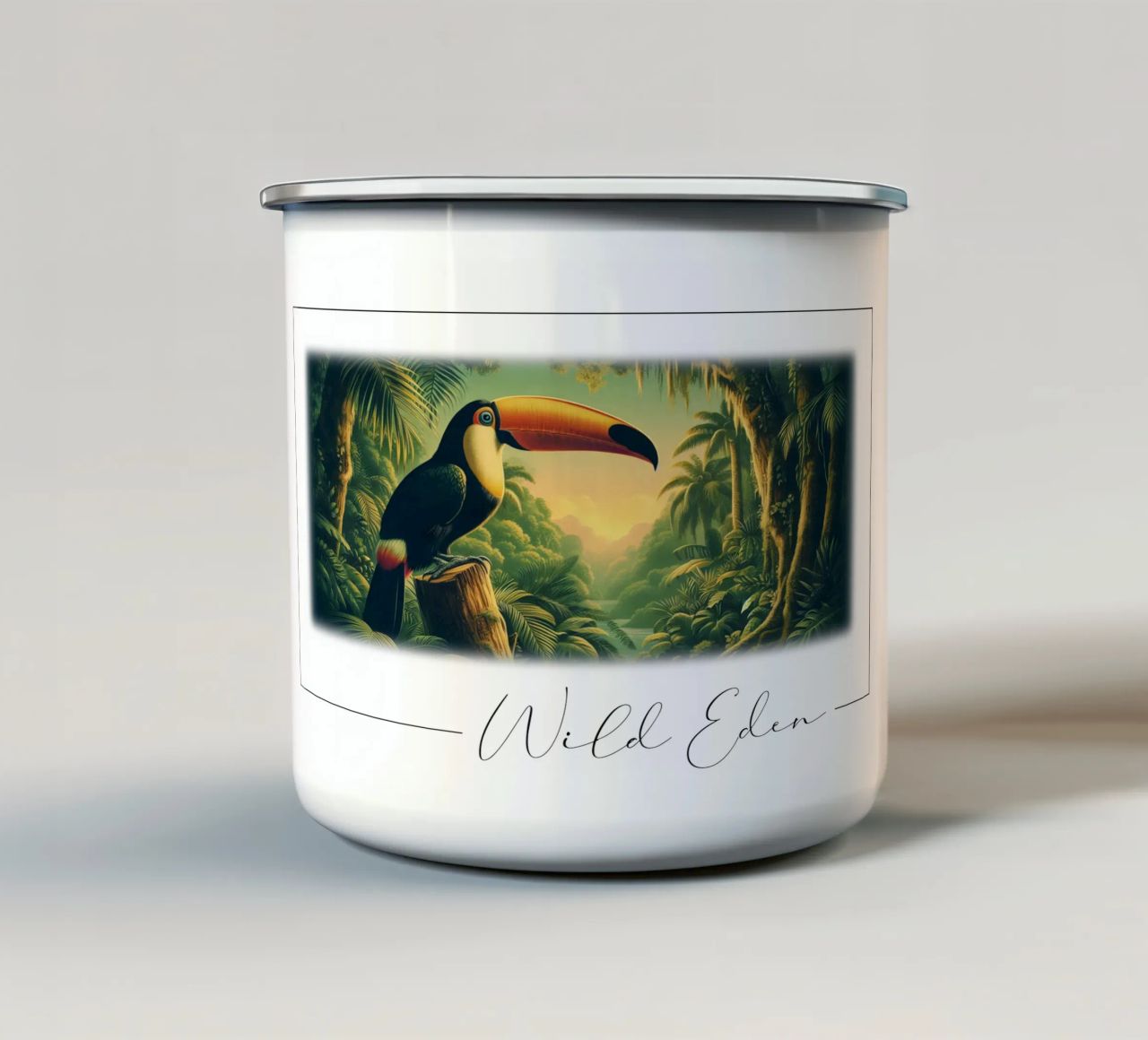 TOUCAN tazza in smalto da RUBIANT ART