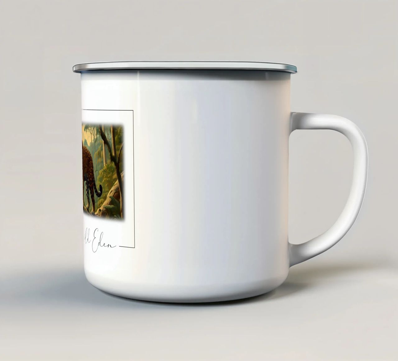 PANTHERE TACHETEE tazza in smalto da RUBIANT ART