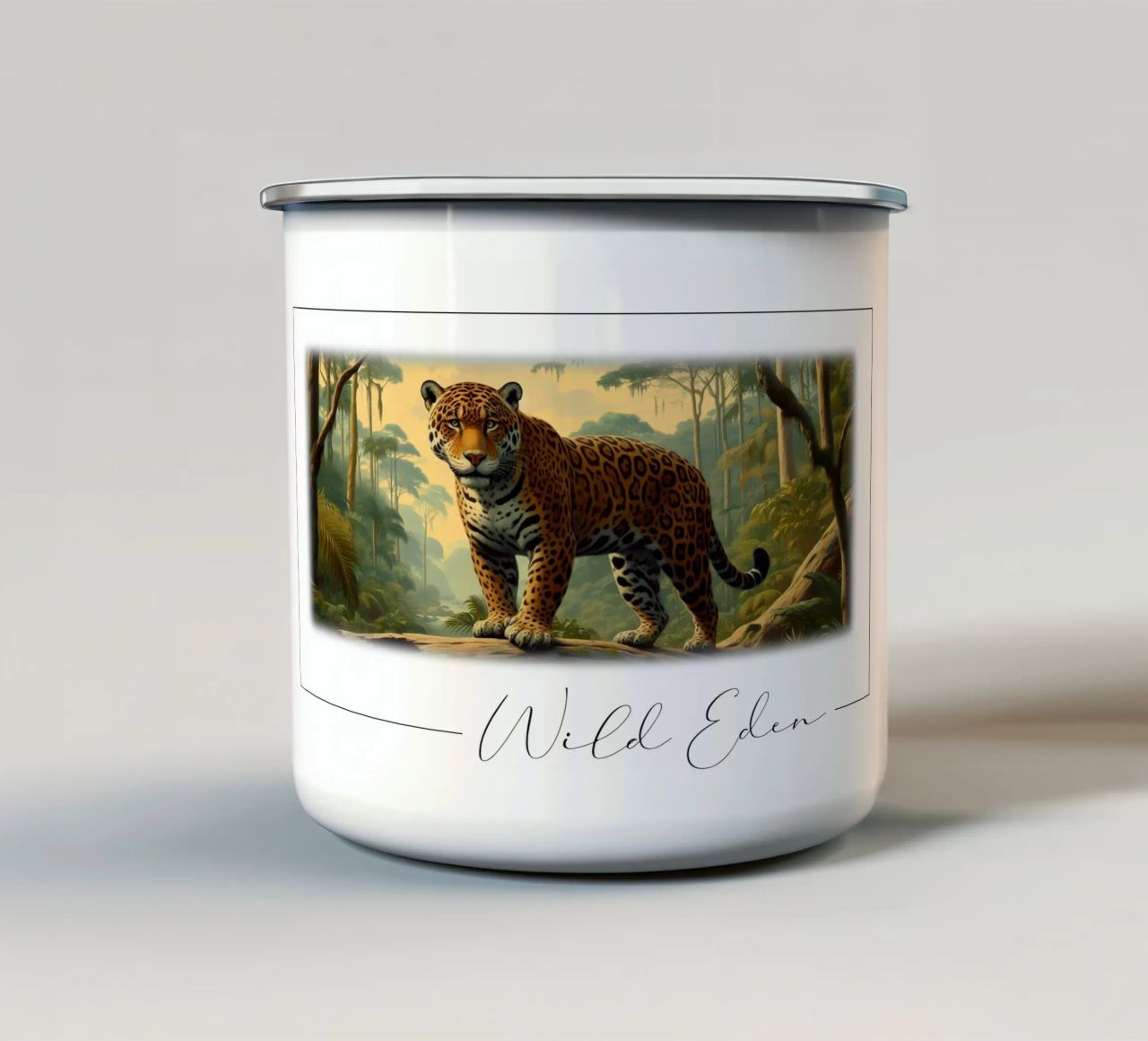 PANTHERE TACHETEE tazza in smalto da RUBIANT ART