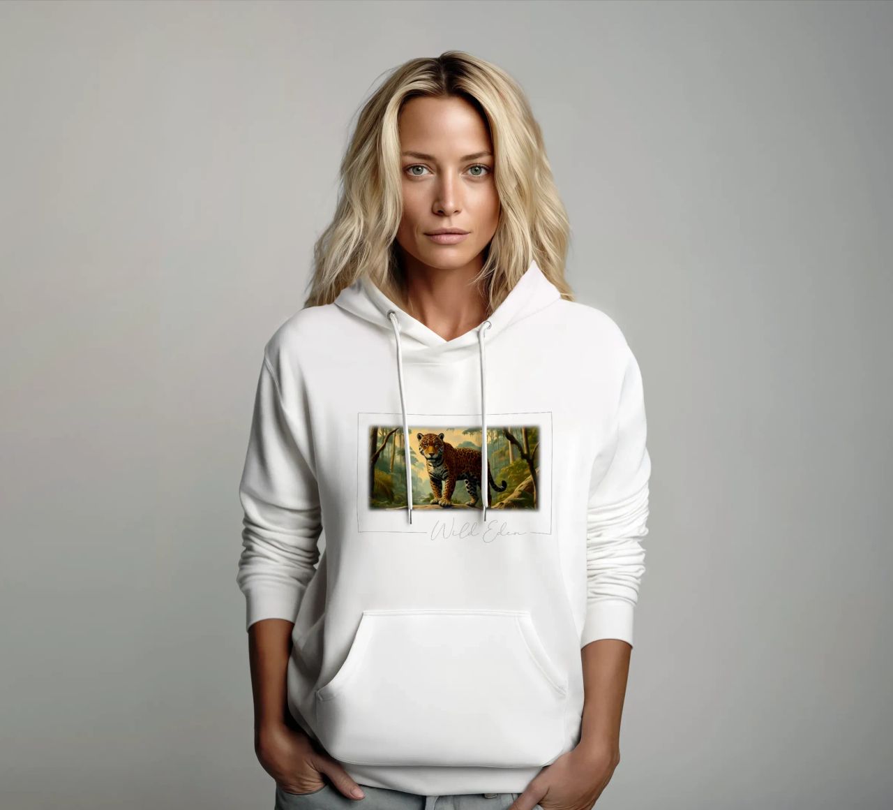 PANTHERE TACHETEE felpa con cappuccio da RUBIANT ART