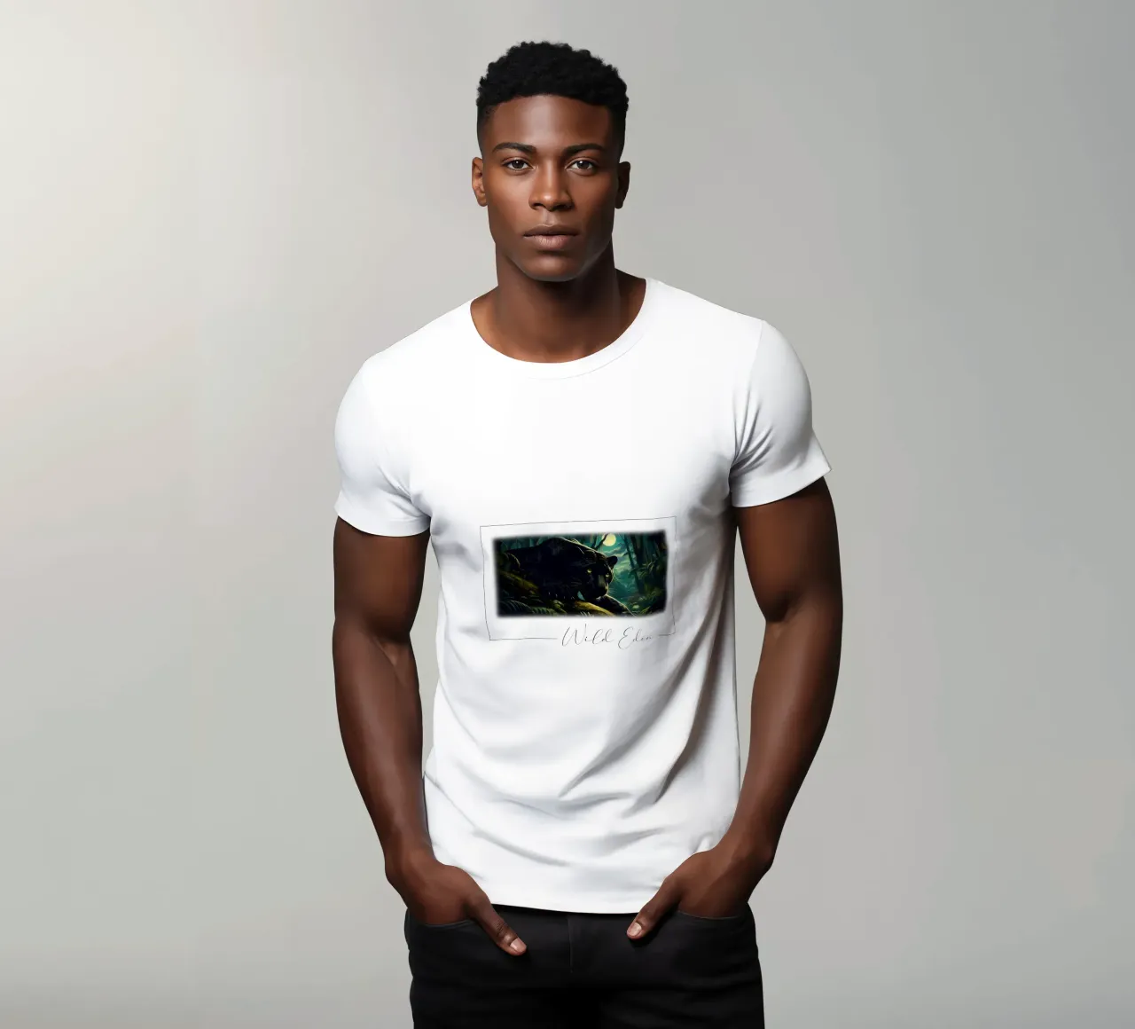 PANTHERE NOIRE t-shirt by RUBIANT ART