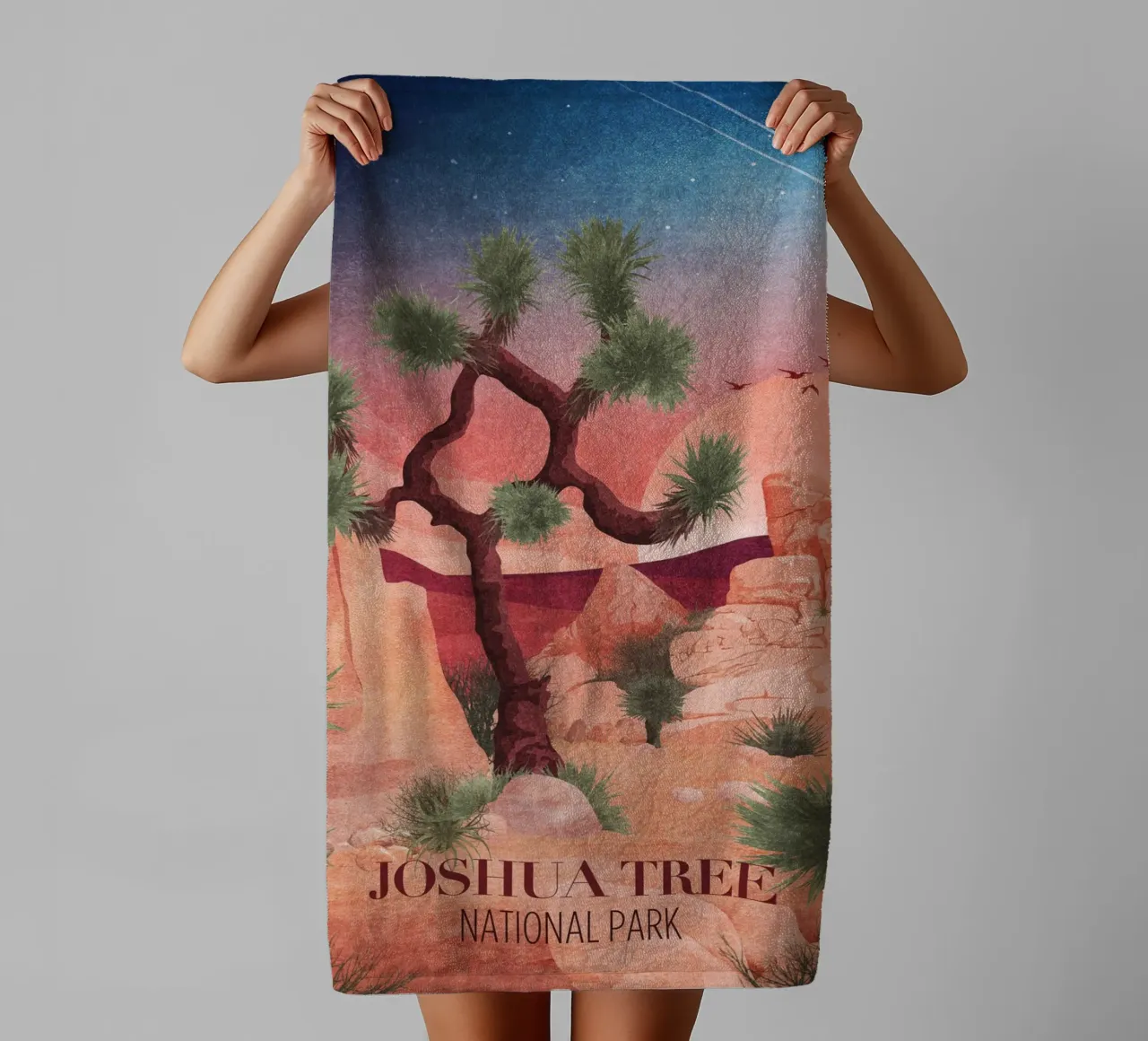 Emel Tunaboylu - Joshua Tree towel by The Artcircle