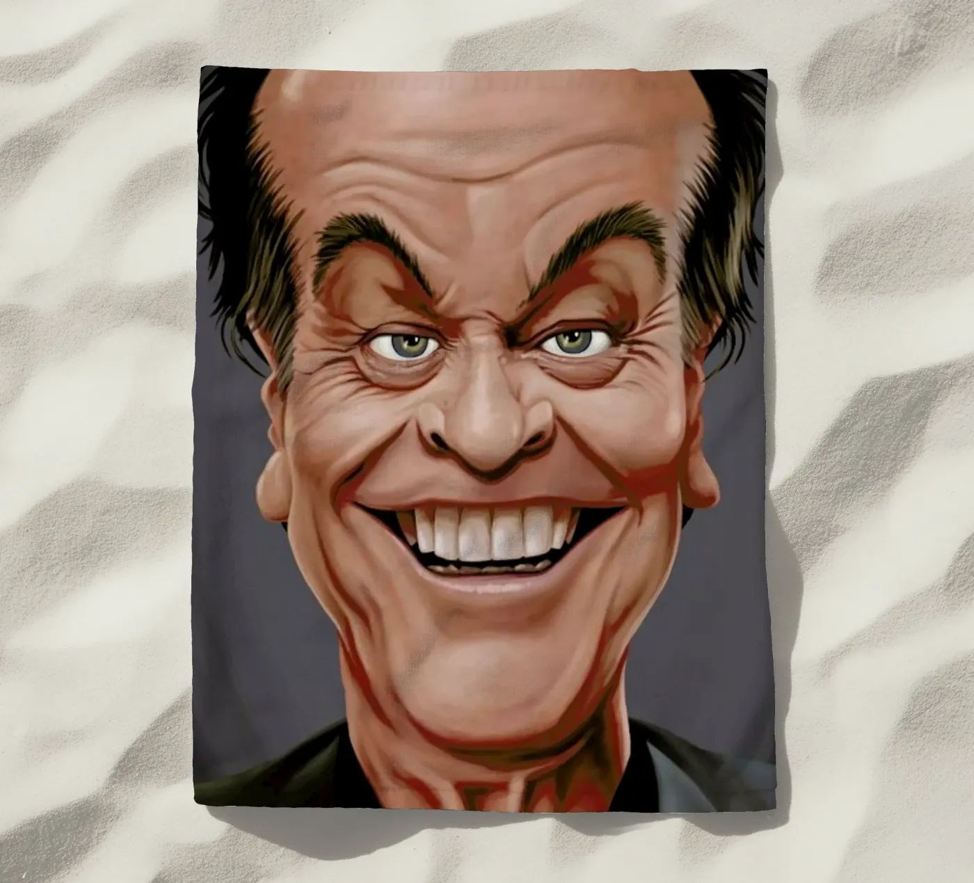 Jack Nicholson beach towel by Rob Art | Illustration