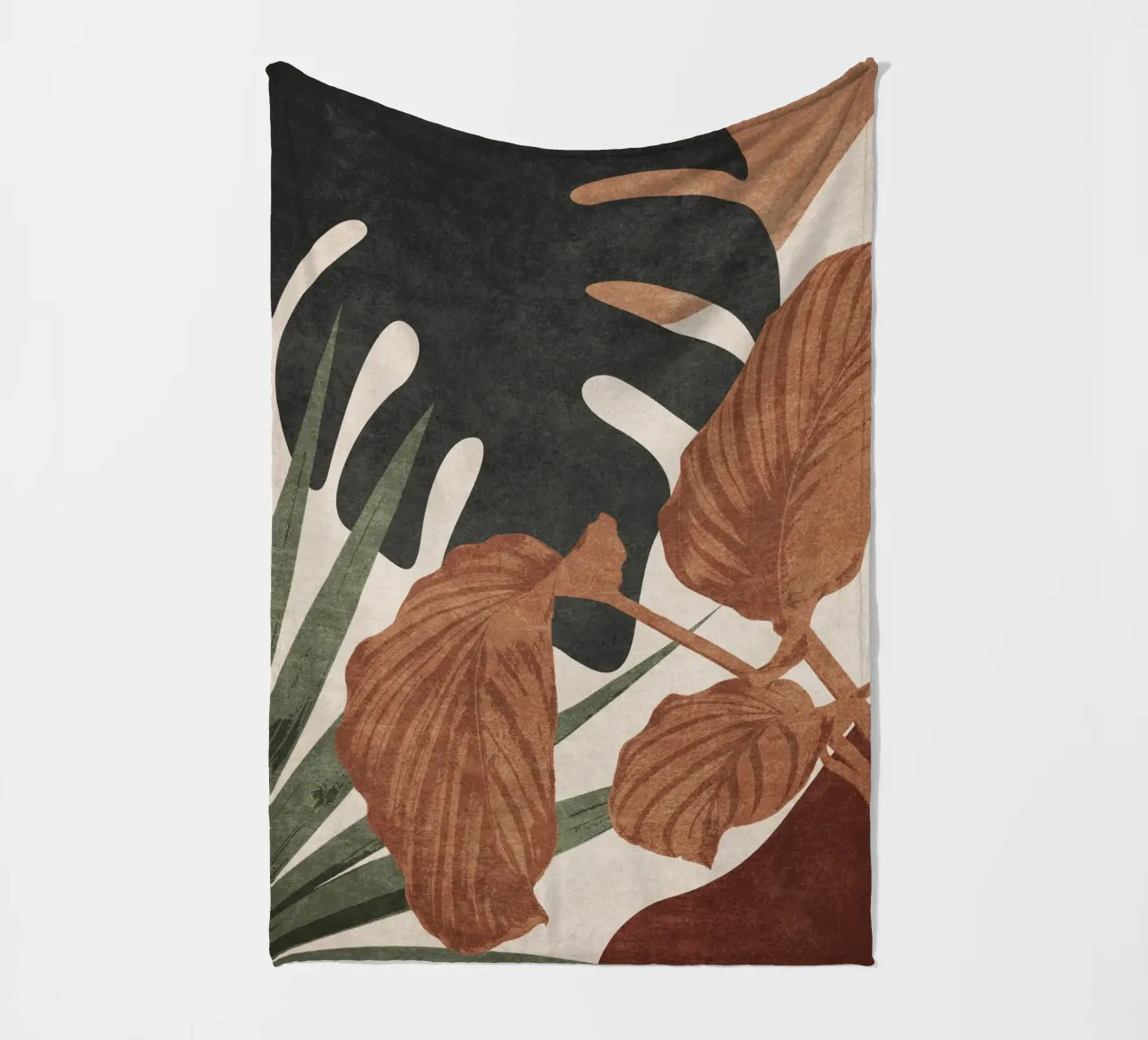 Emel Tunaboylu - Foglie di giungla coperta in pile da The Artcircle