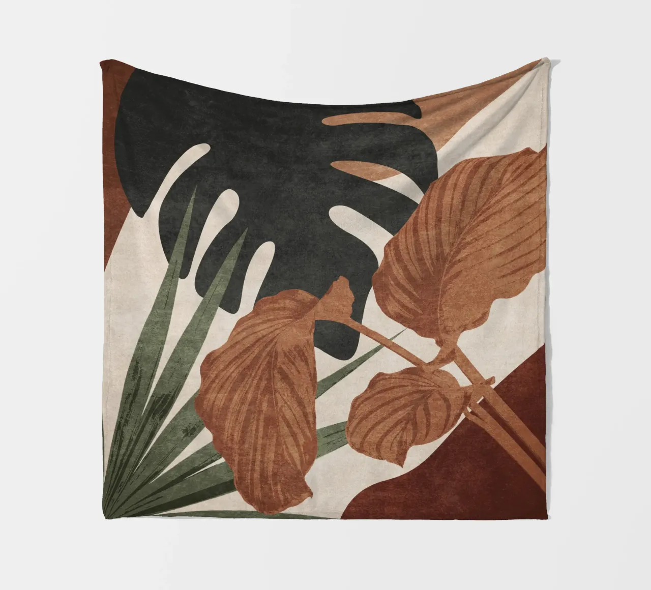 Emel Tunaboylu - Foglie di giungla coperta in pile da The Artcircle