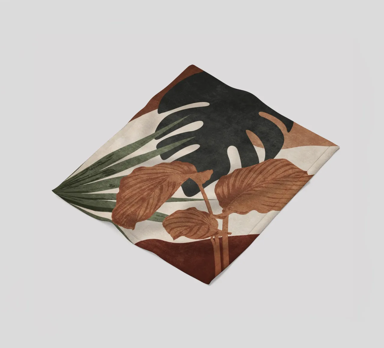 Emel Tunaboylu - Foglie di giungla coperta in pile da The Artcircle