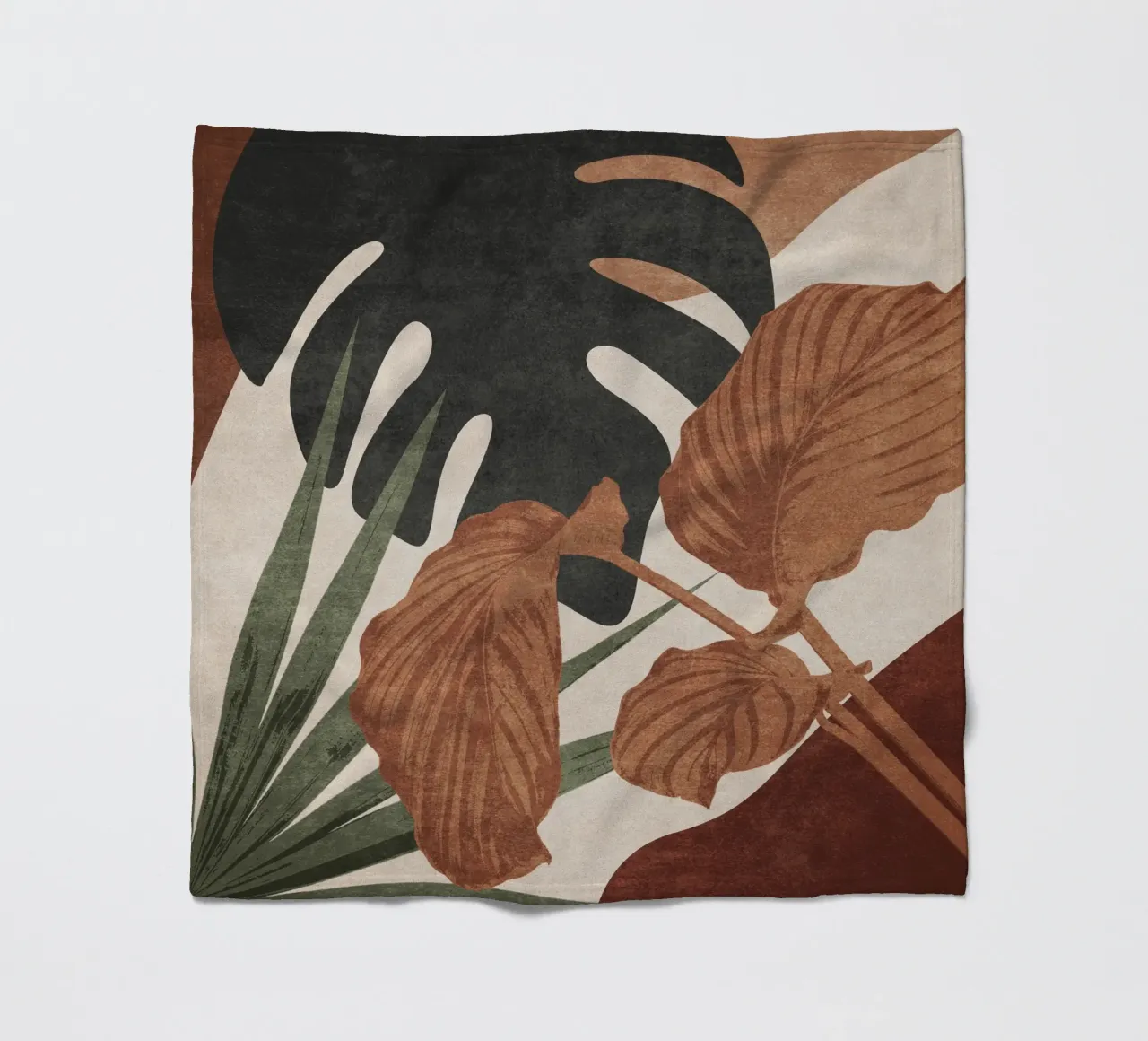 Emel Tunaboylu - Foglie di giungla coperta in pile da The Artcircle