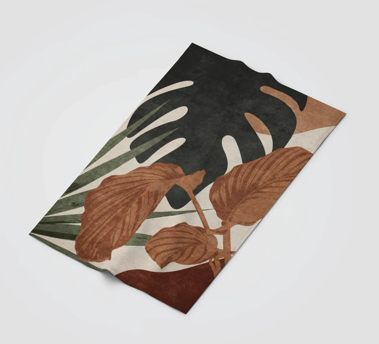 Emel Tunaboylu - Foglie di giungla coperta in pile da The Artcircle