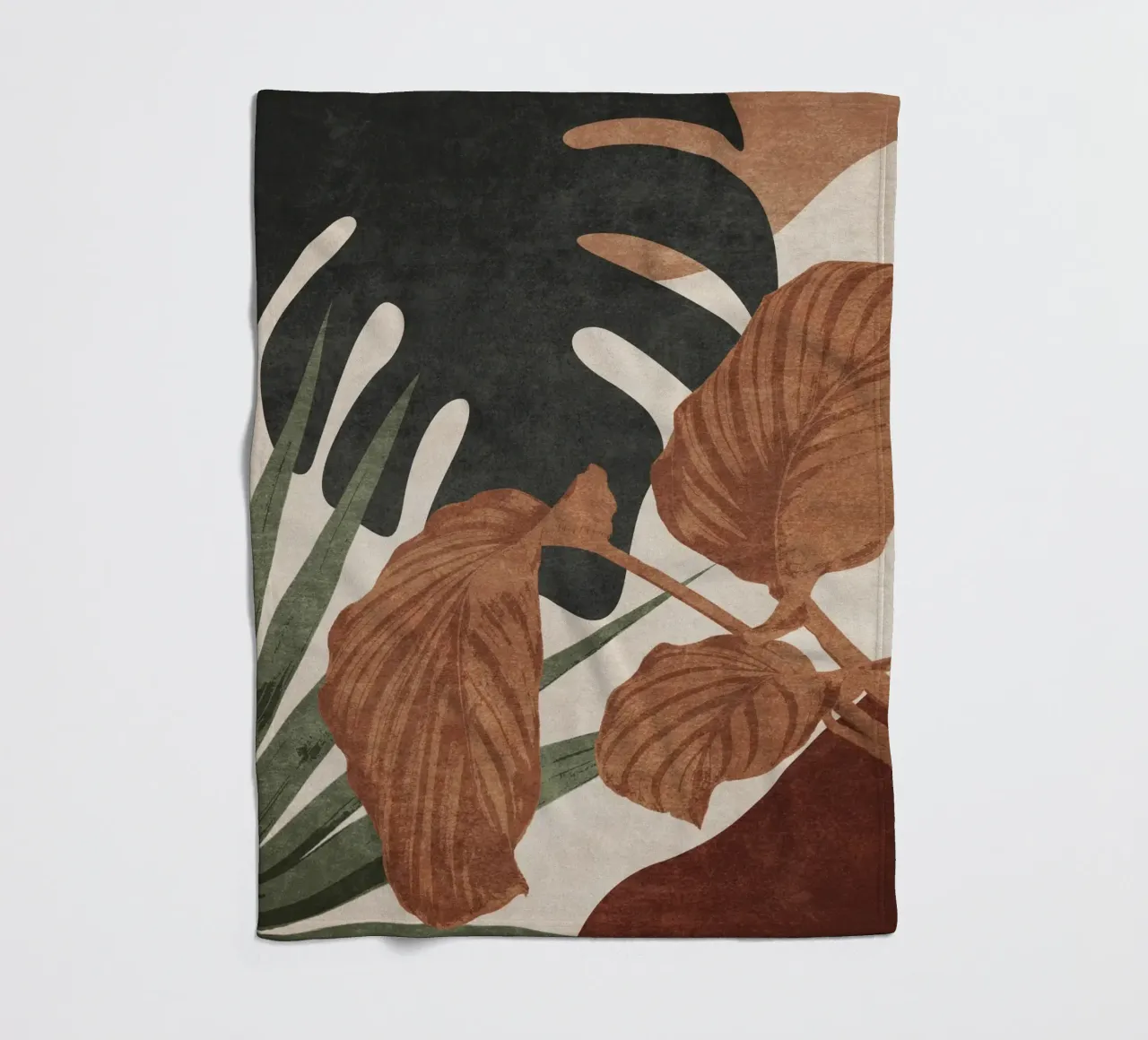 Emel Tunaboylu - Foglie di giungla coperta in pile da The Artcircle