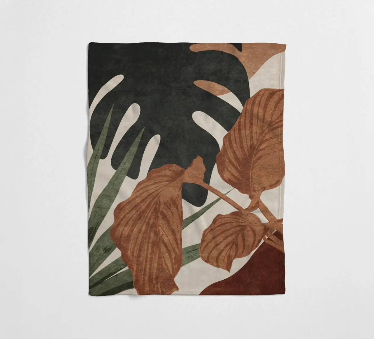 Emel Tunaboylu - Foglie di giungla coperta in pile da The Artcircle