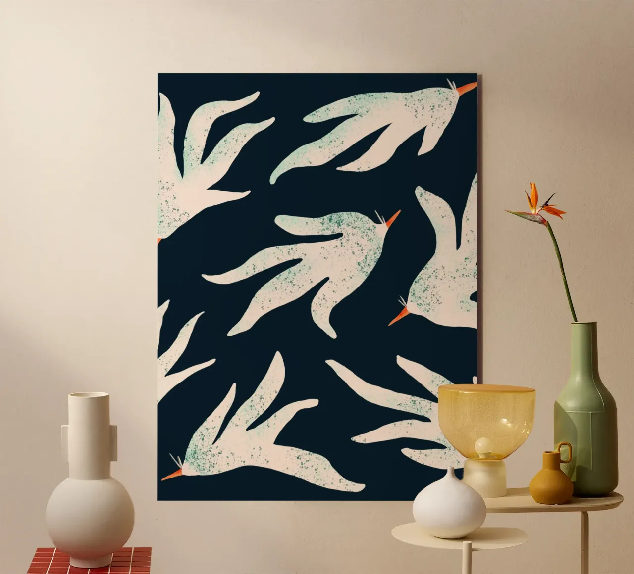 Free floating birds alluminio dibond da Studio Fiamma