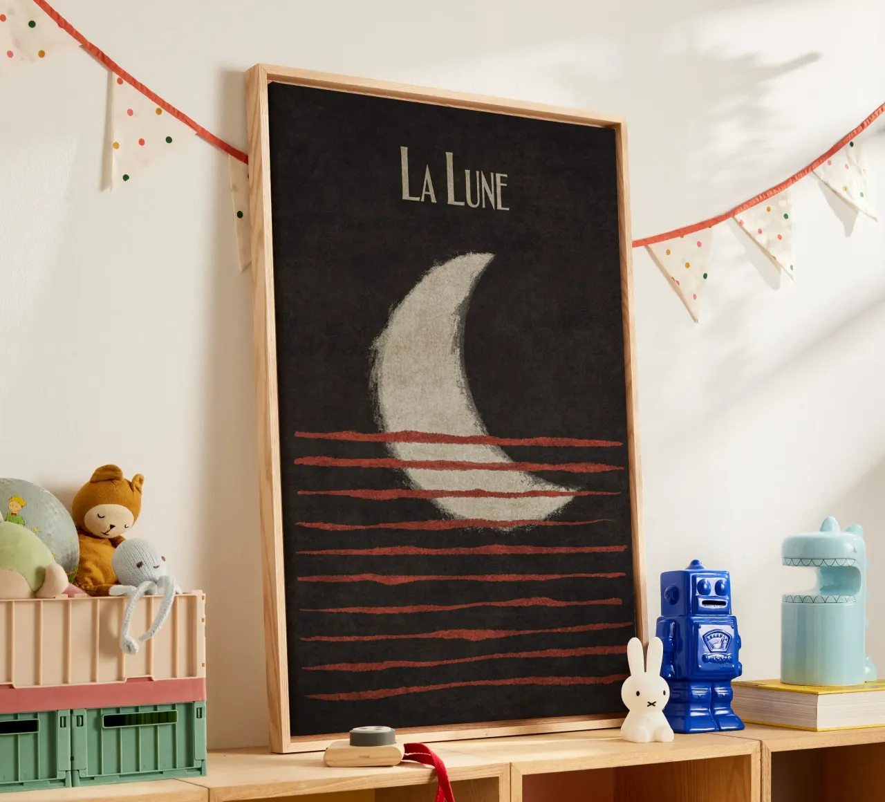 Emel Tunaboylu - La Lune tela con Cornice a cassetta da The Artcircle