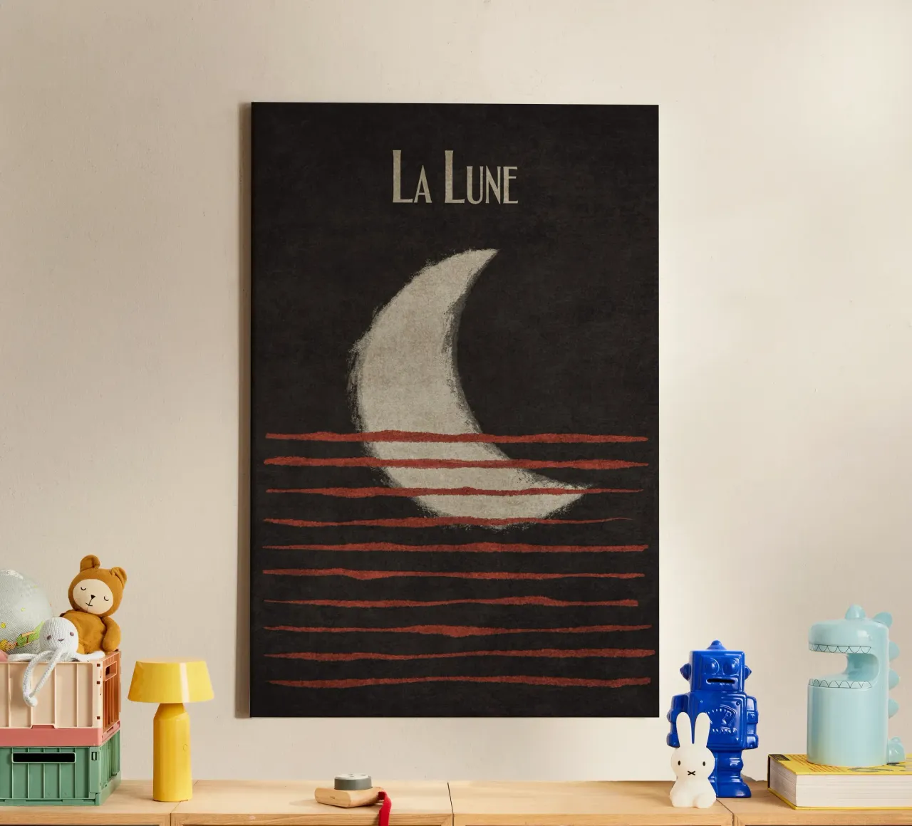 Emel Tunaboylu - La Lune tela con Cornice a cassetta da The Artcircle