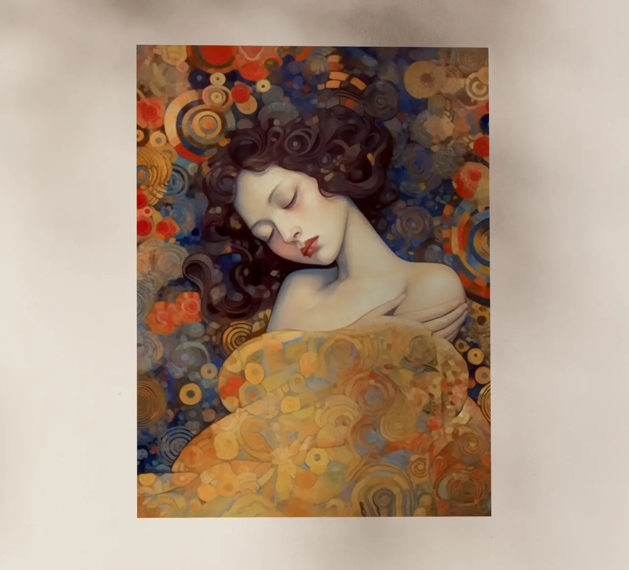 Emel Tunaboylu - La Bella Addormentata ispirata a Klimt pellicola backlit da The Artcircle