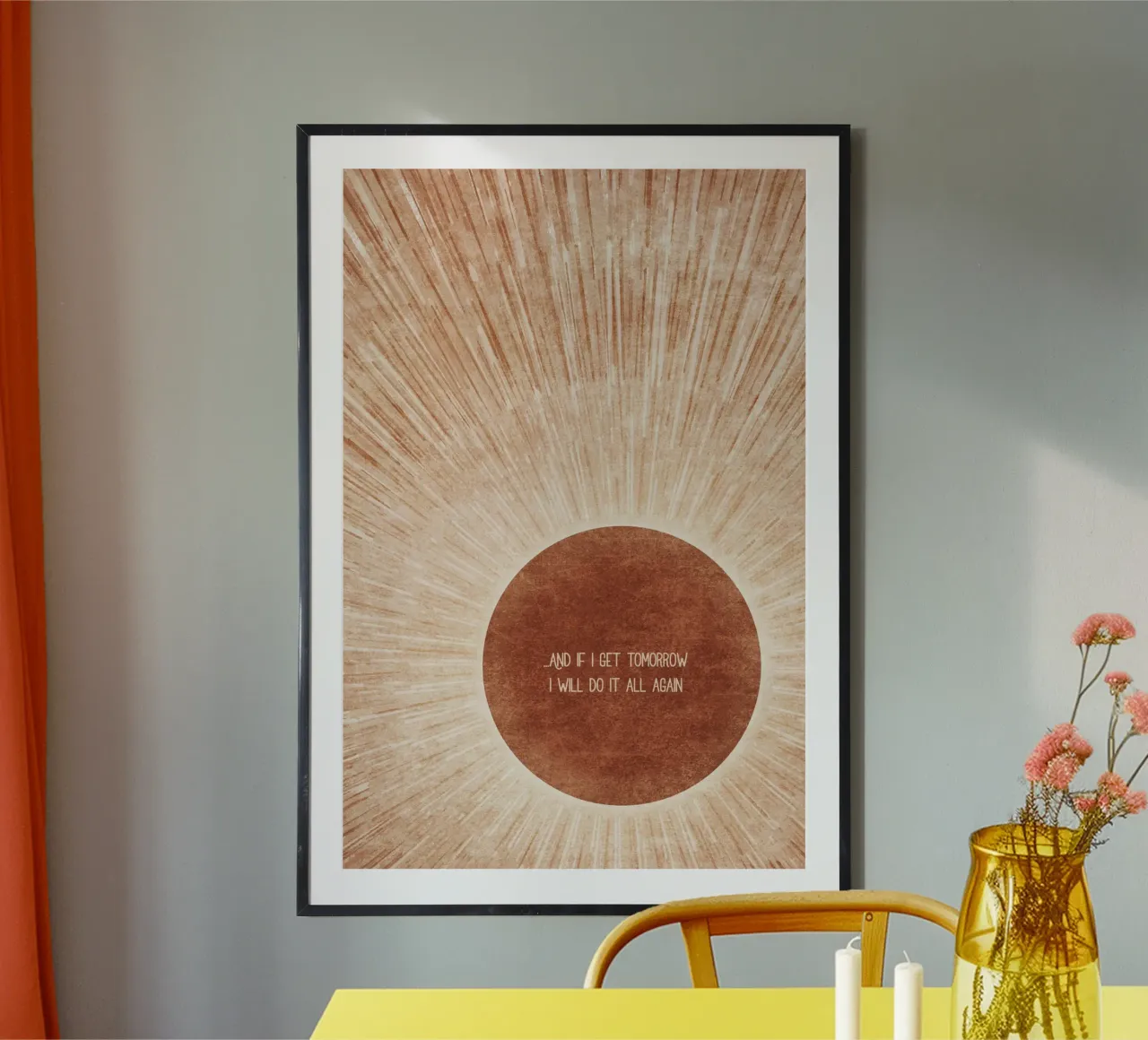 Emel Tunaboylu - Tipografia Le Soleil poster con telaio in plastica da The Artcircle