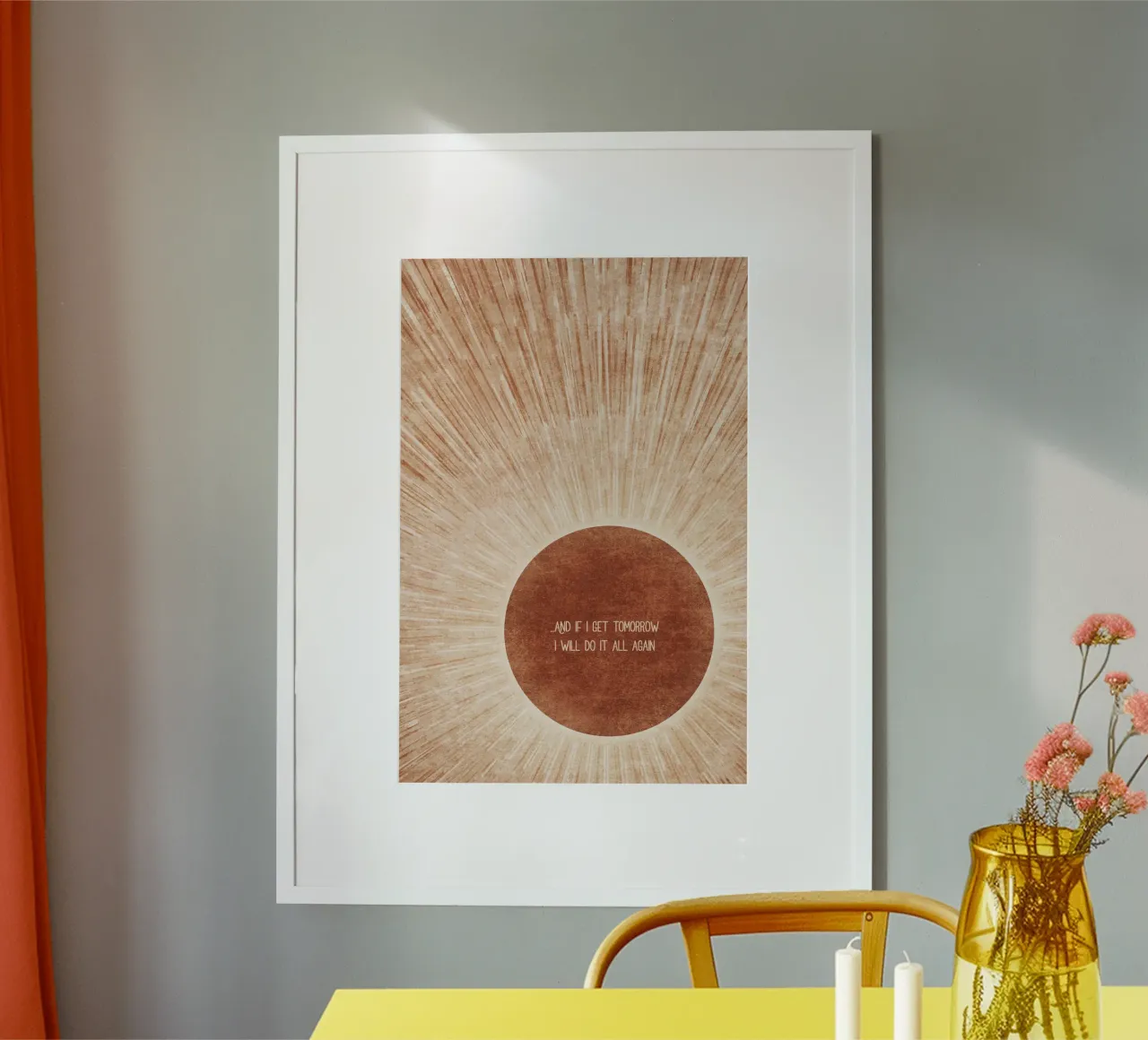 Emel Tunaboylu - Tipografia Le Soleil poster con telaio in plastica da The Artcircle