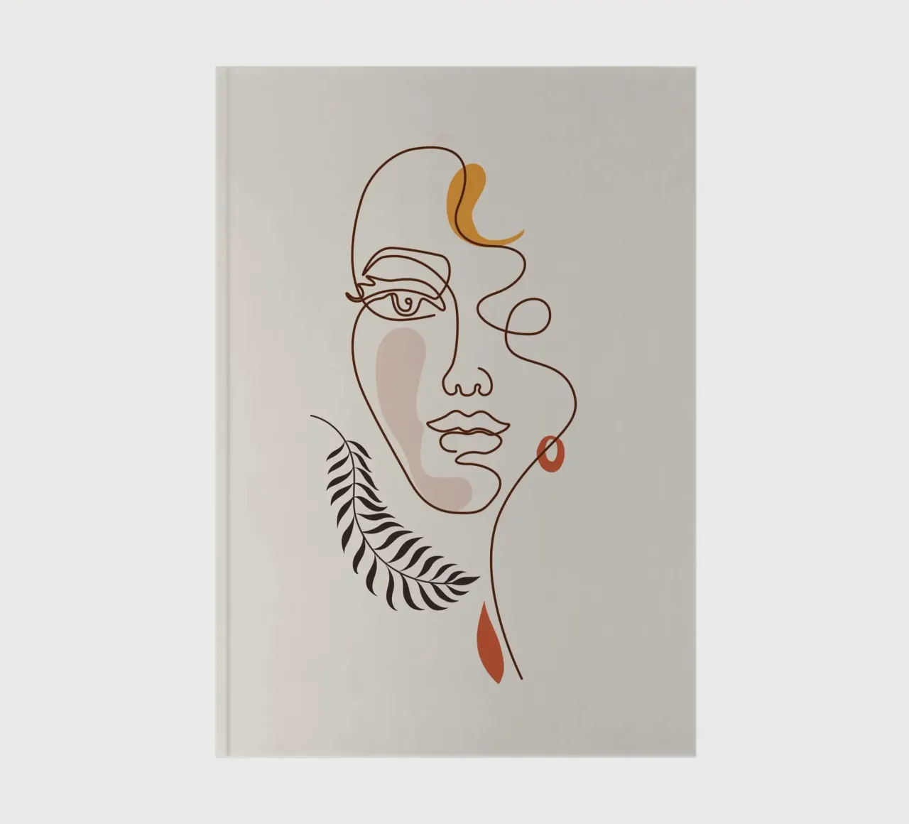 Emel Tunaboylu - Line Art Face notebook by The Artcircle