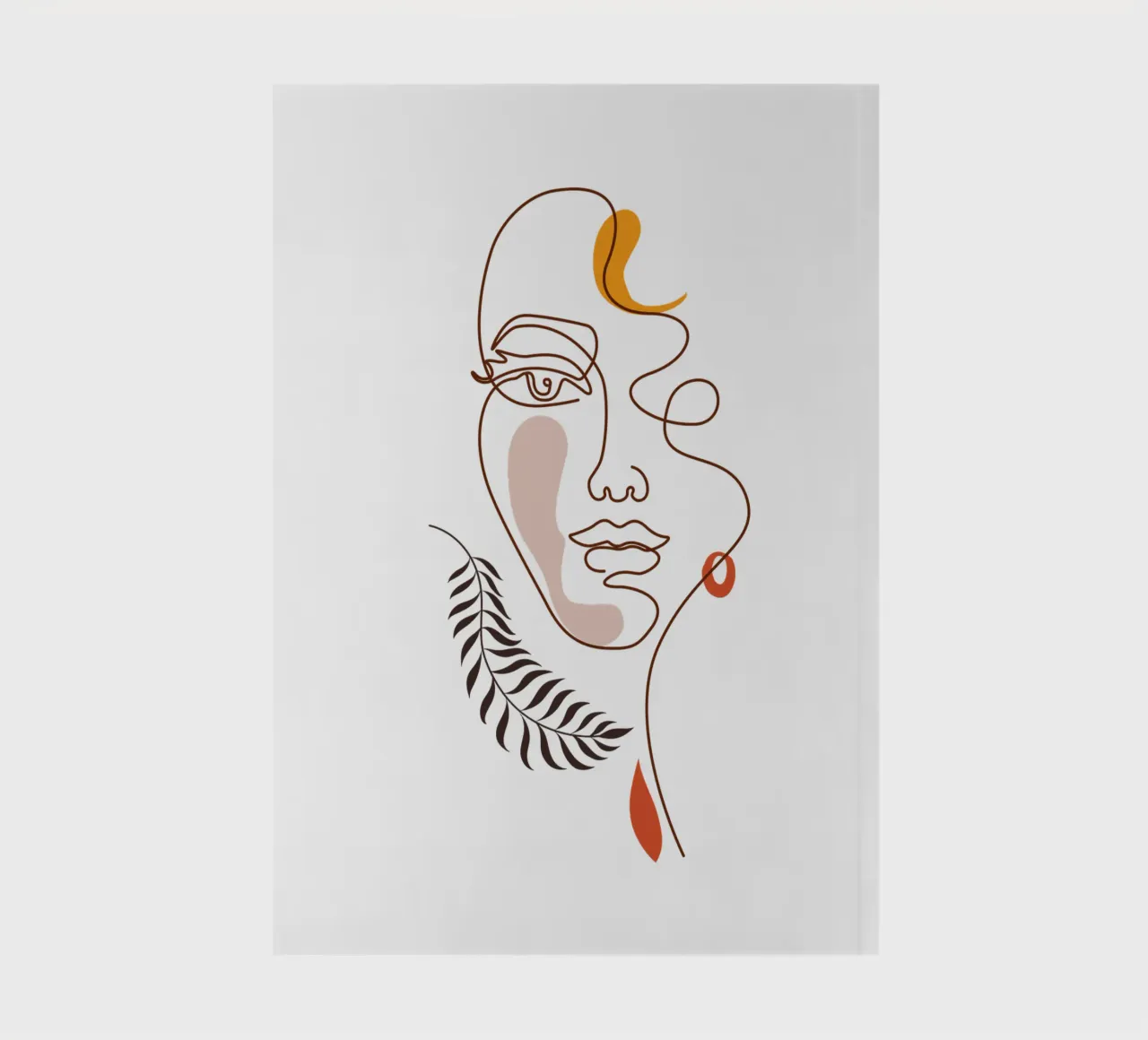 Emel Tunaboylu - Line Art Face notebook by The Artcircle
