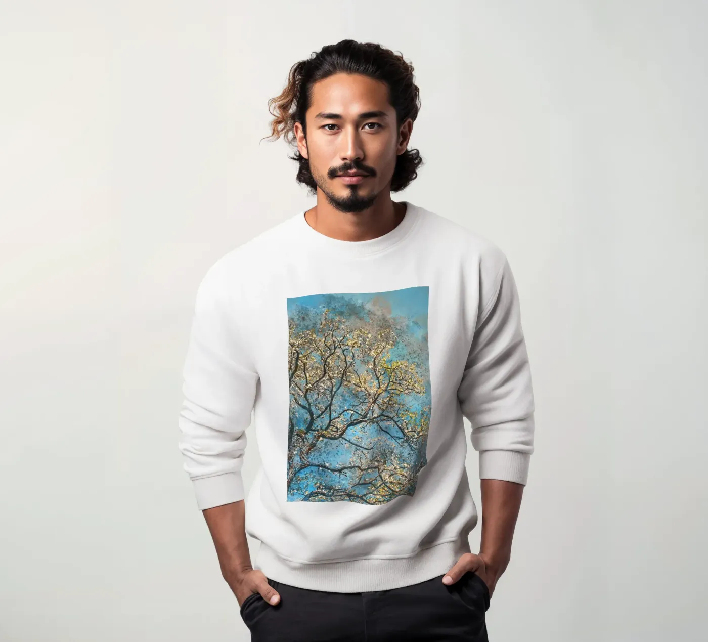 Spring tree sweatshirt by Justyna Jaszke JBJart