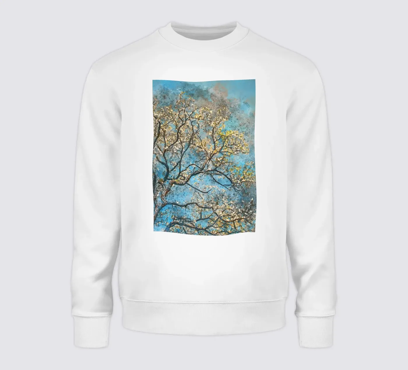 Spring tree sweatshirt by Justyna Jaszke JBJart