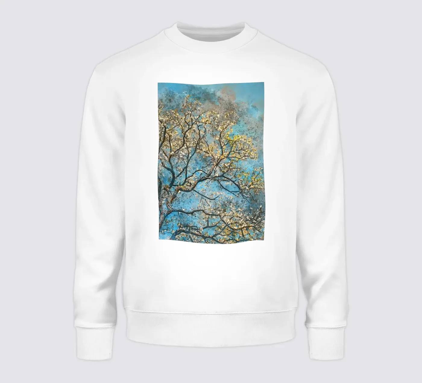 Spring tree sweatshirt by Justyna Jaszke JBJart