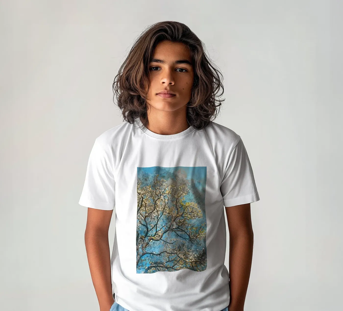 Spring tree kids t-shirt by Justyna Jaszke JBJart