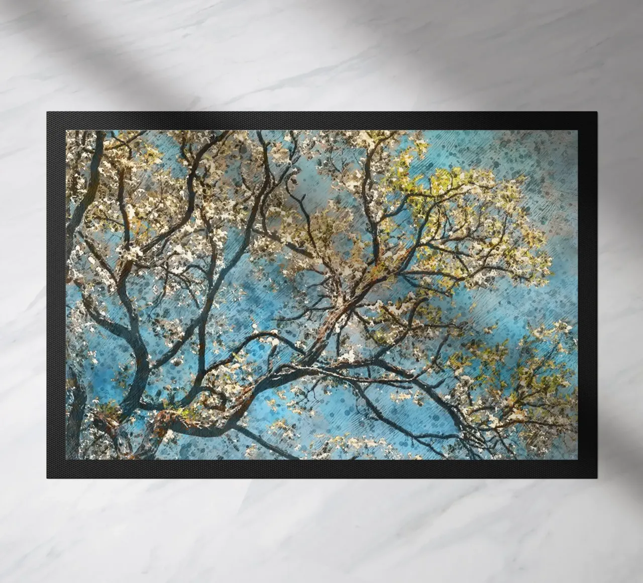 Spring tree doormat by Justyna Jaszke JBJart