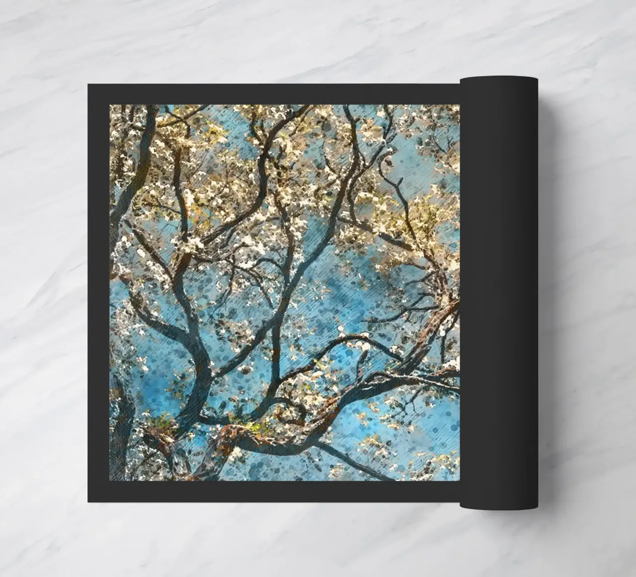 Spring tree doormat by Justyna Jaszke JBJart