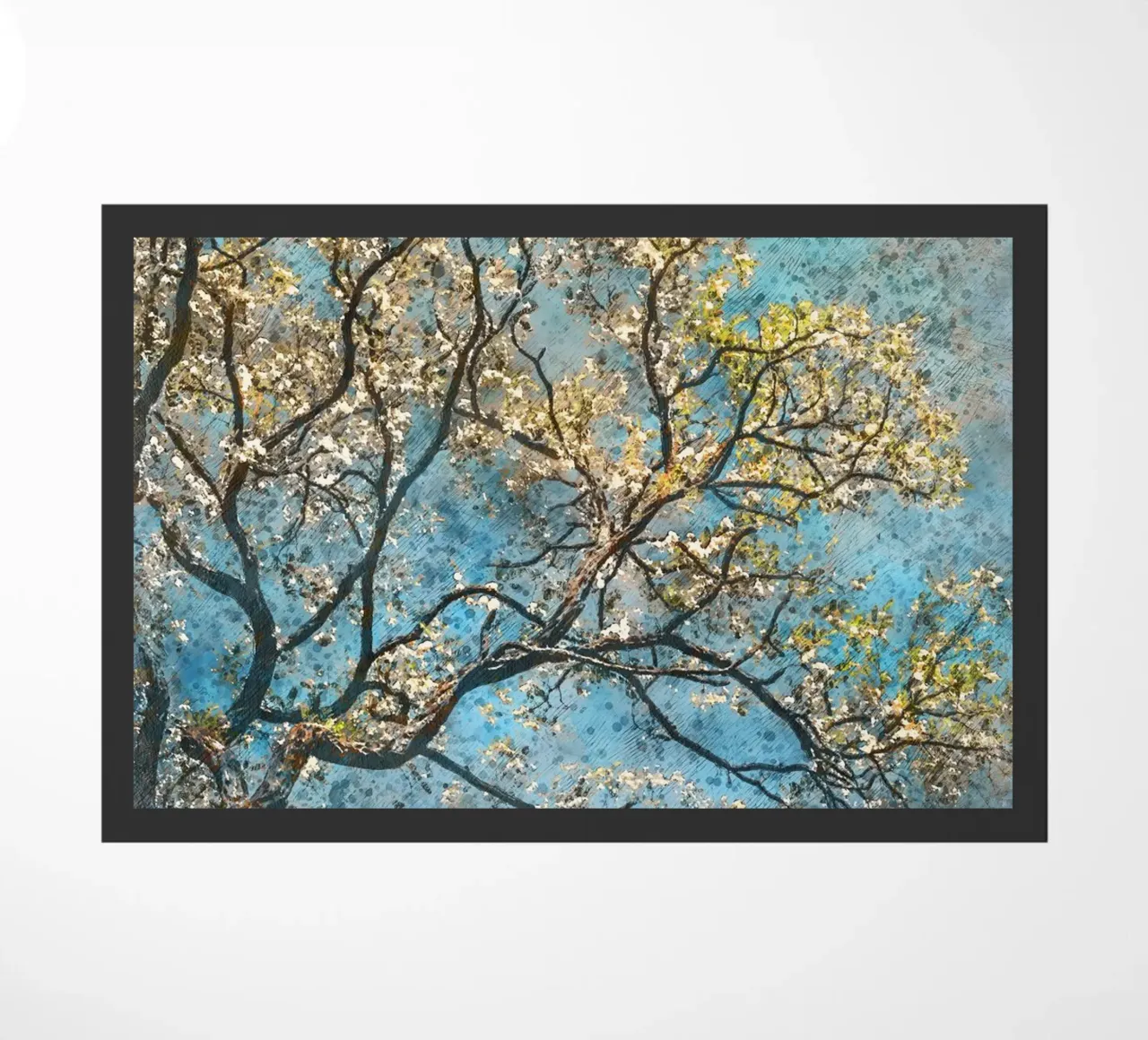 Spring tree doormat by Justyna Jaszke JBJart