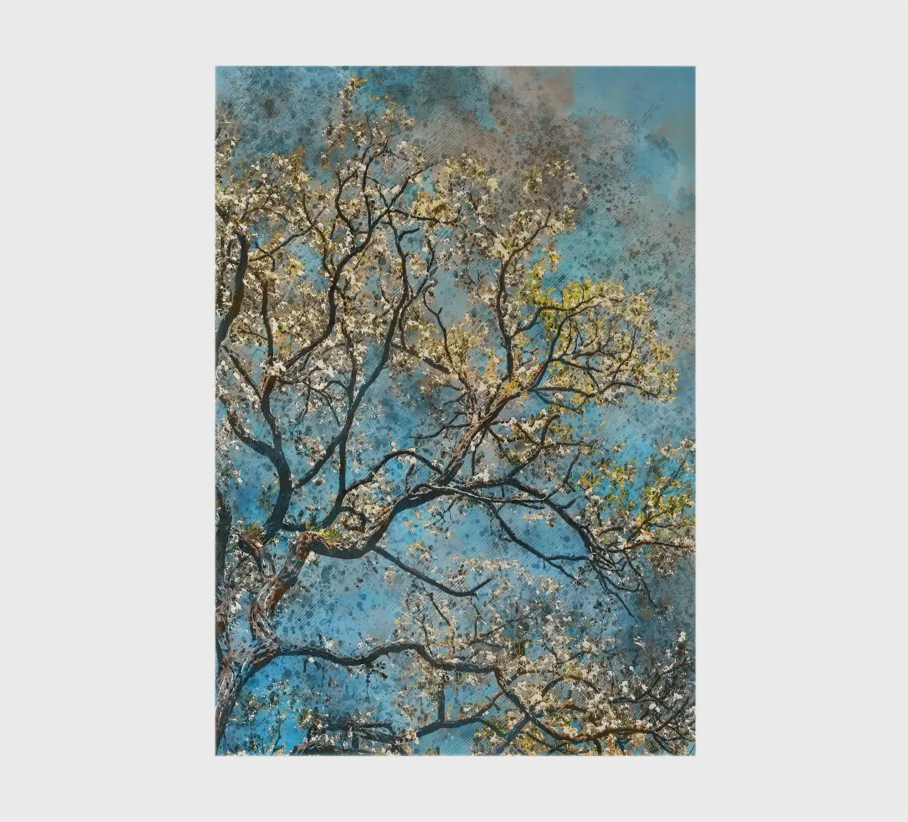 Spring tree notebook by Justyna Jaszke JBJart