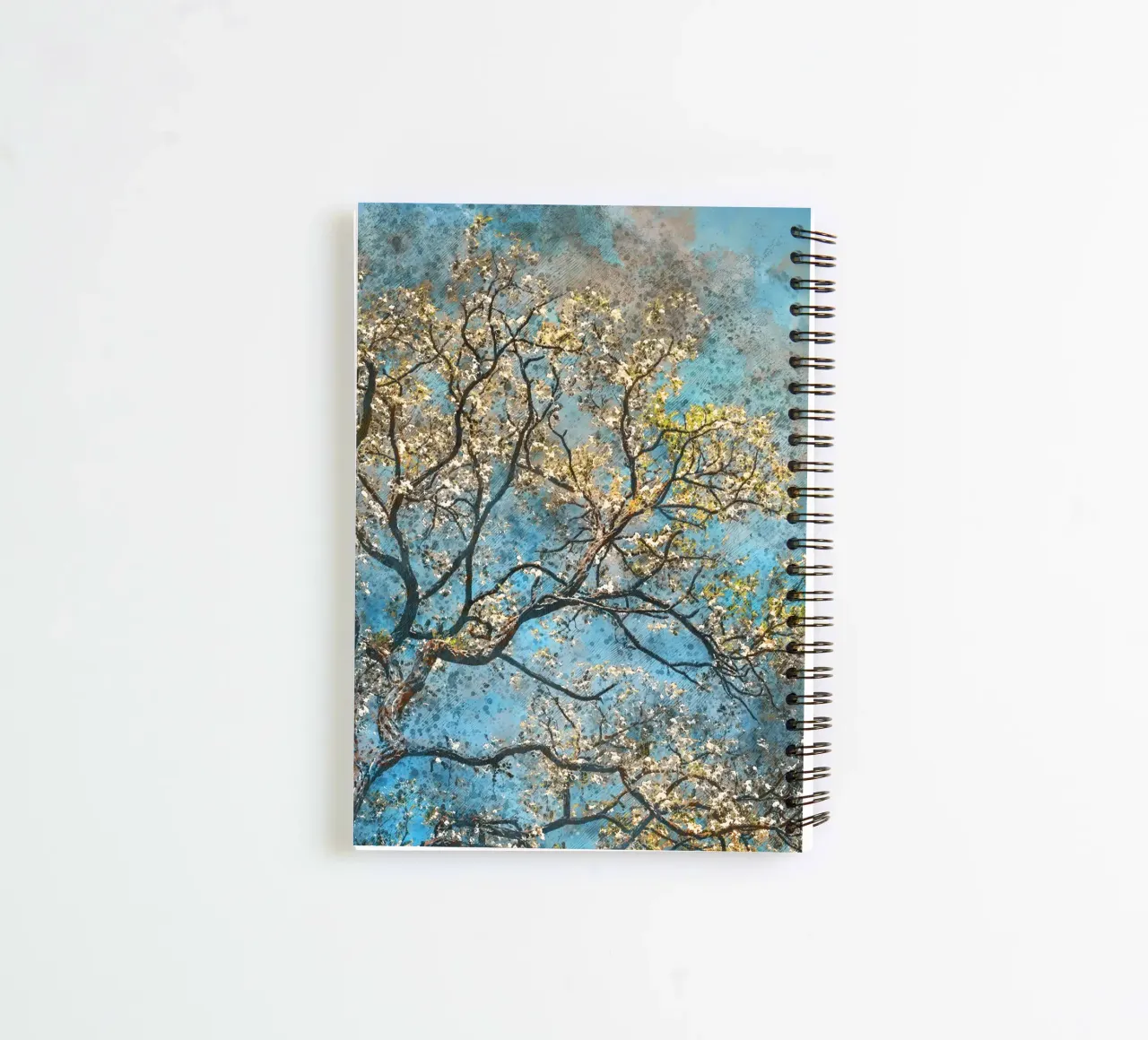 Spring tree spiral notebook by Justyna Jaszke JBJart