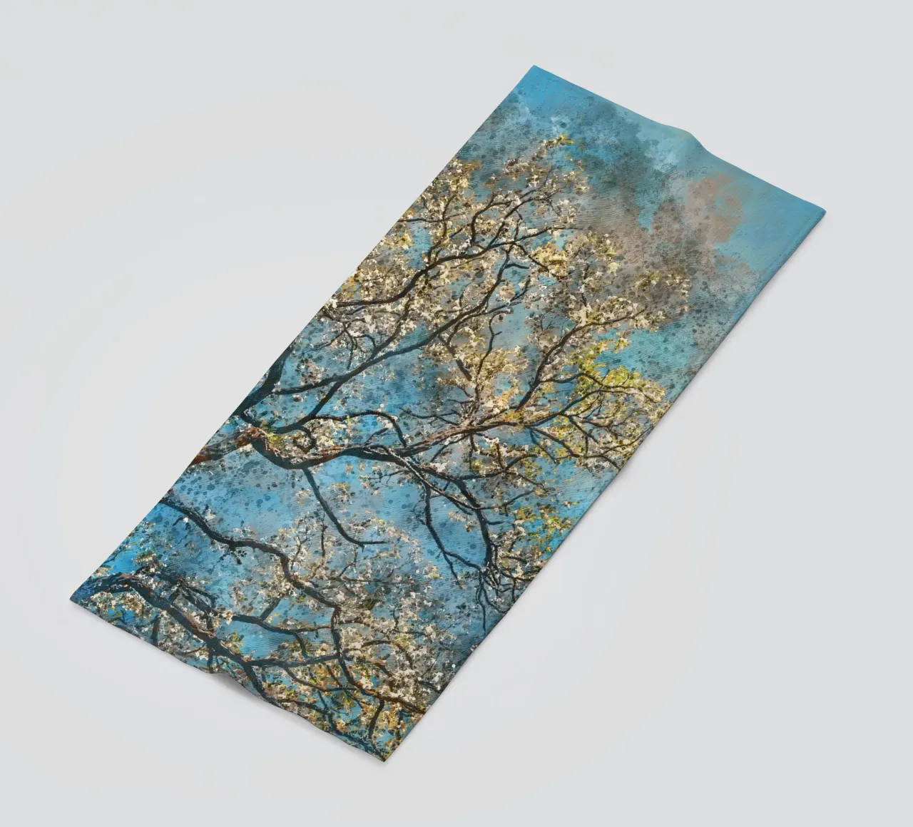 Spring tree beach towel by Justyna Jaszke JBJart