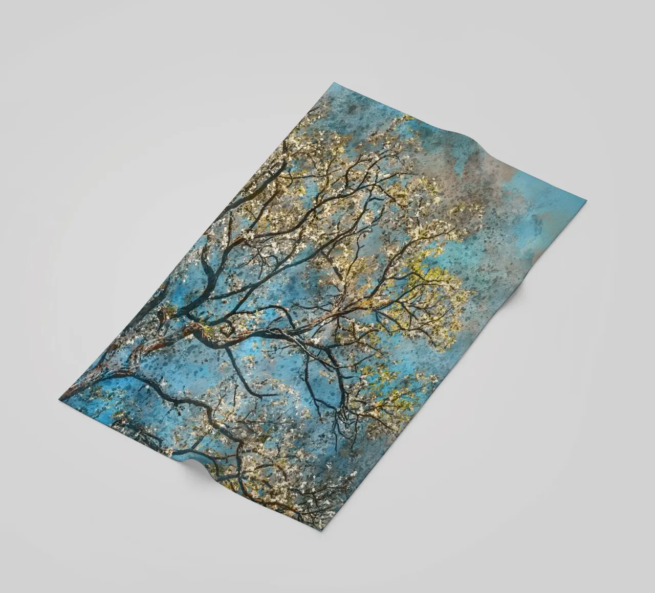 Spring tree beach towel by Justyna Jaszke JBJart