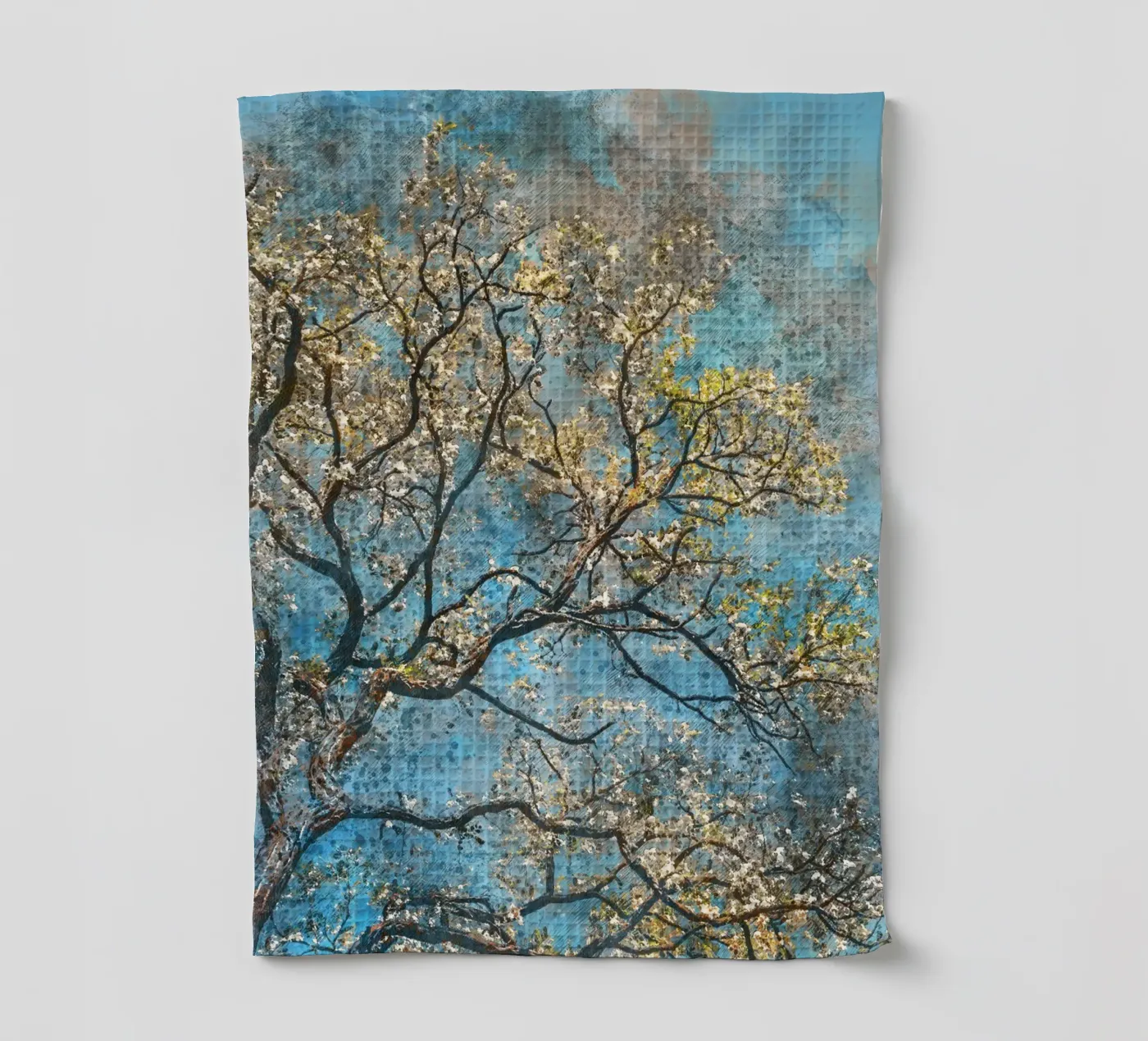 Albero di primavera canovaccio da cucina da Justyna Jaszke JBJart