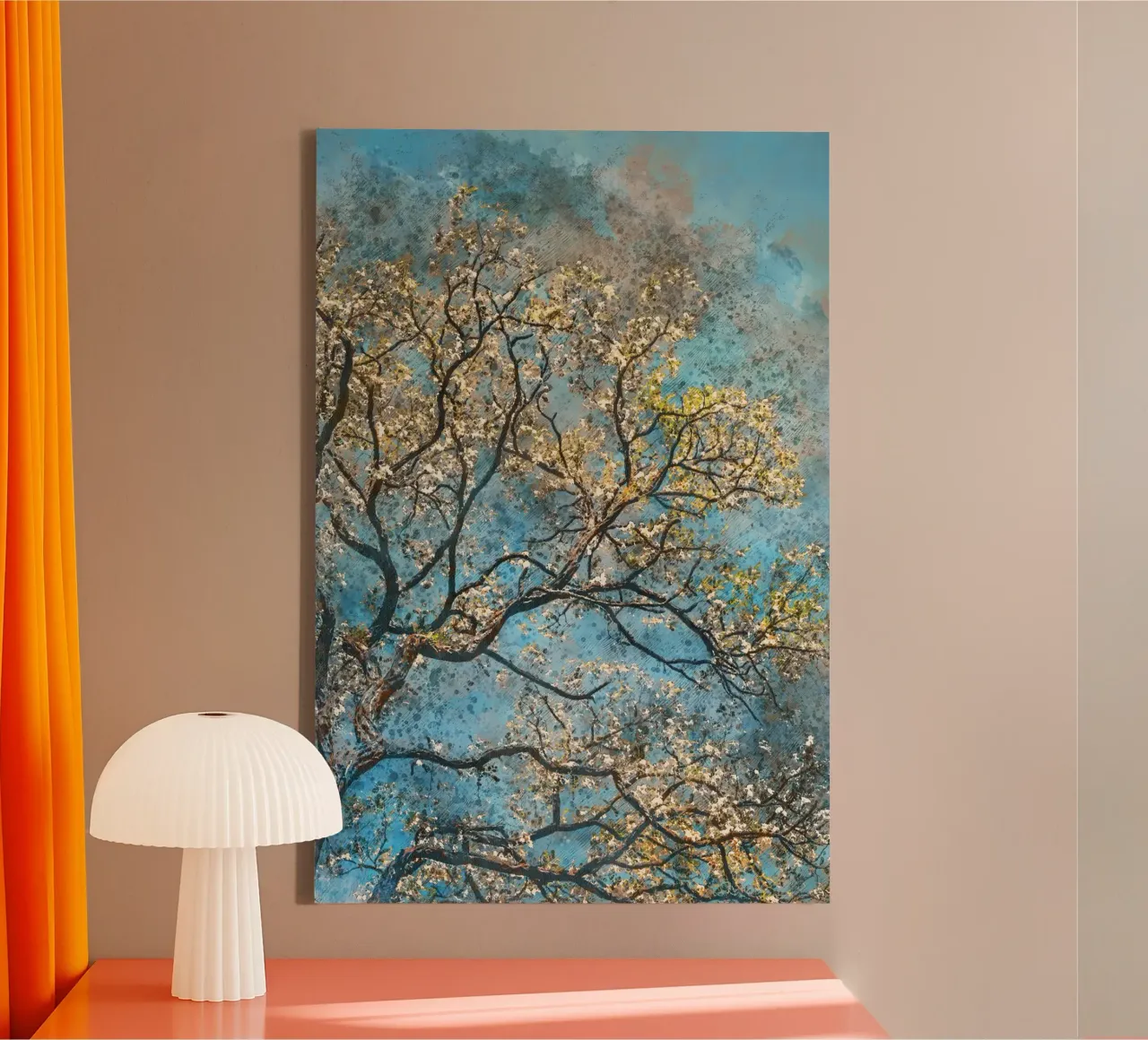 Spring tree canvas by Justyna Jaszke JBJart