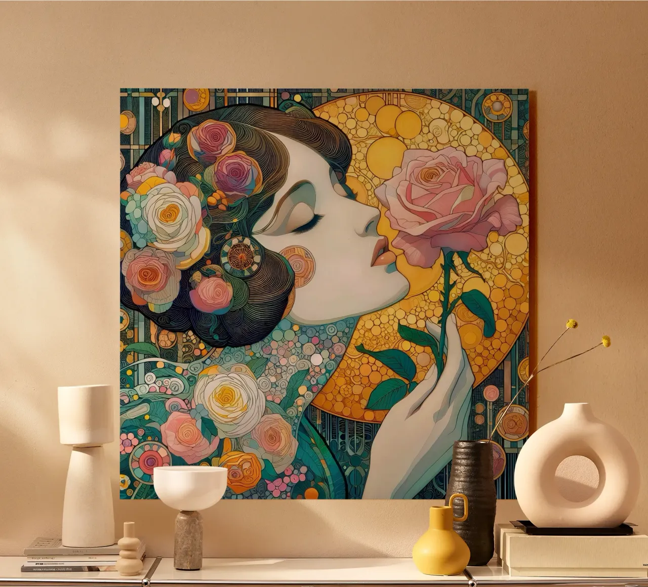 Profumo di rosa plexiglass da Art-Nouveau-Dsg