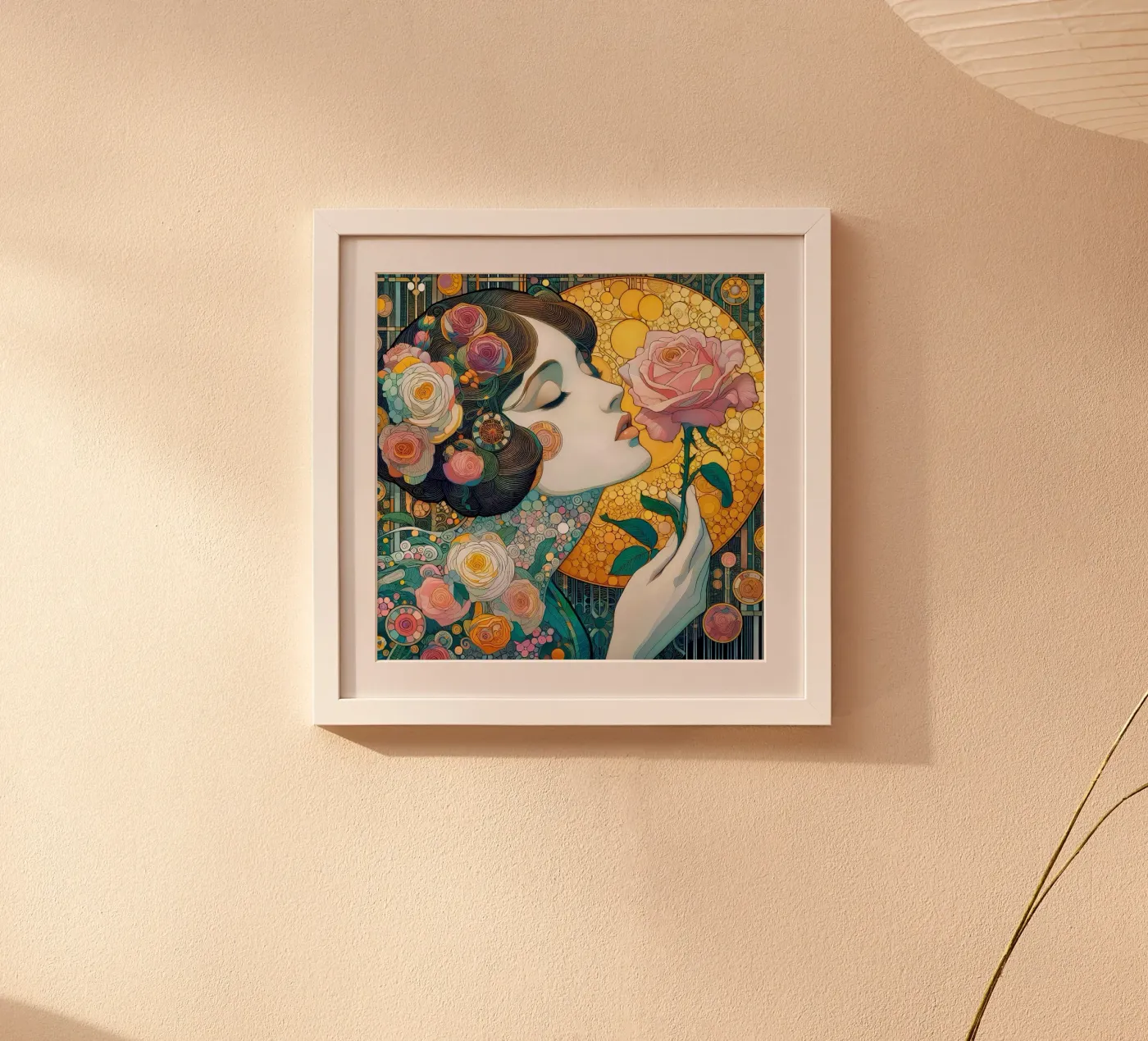 Rozengeur poster van Art-Nouveau-Dsg