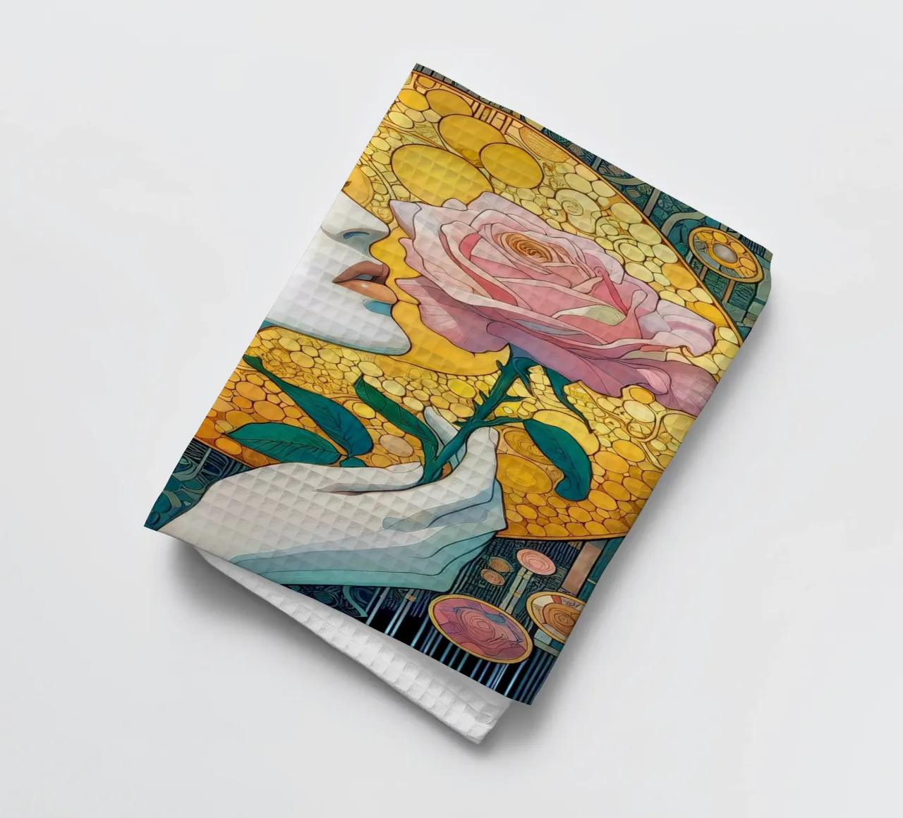 Rosenduft Geschirrtuch von Art-Nouveau-Dsg
