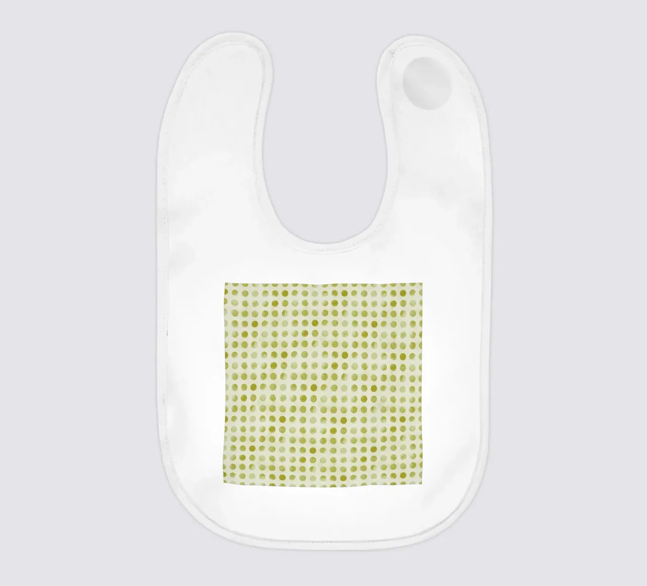 Gold Confetti baby bib by Leah Flores