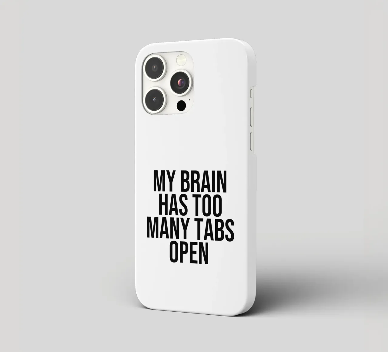 My brain has too many tabs open quote iphone case by Paigaam Studio